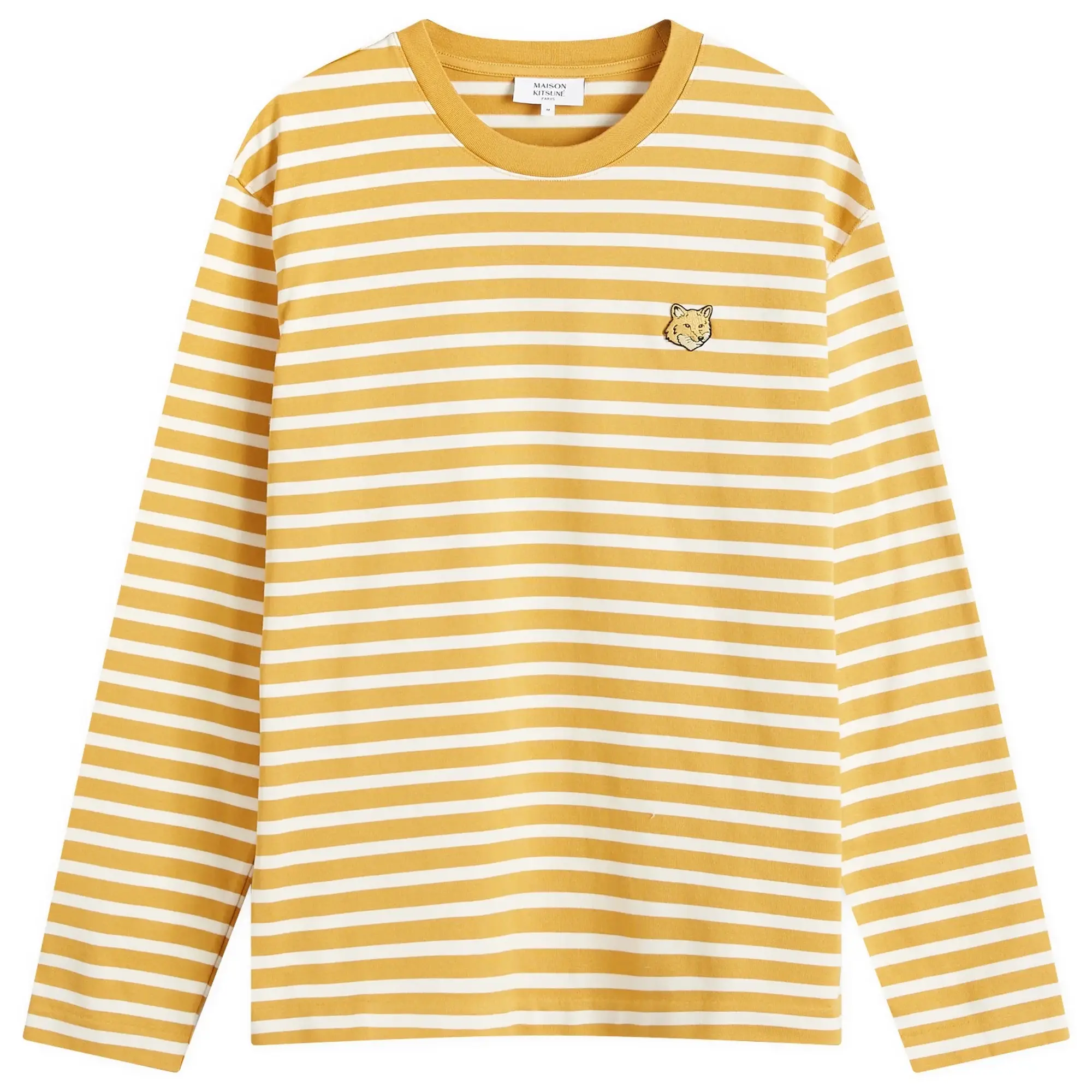 Maison Kitsuné Maison Kitsune Bold Fox Head Marin Long Sleeve T-Shirt Birch/Milk