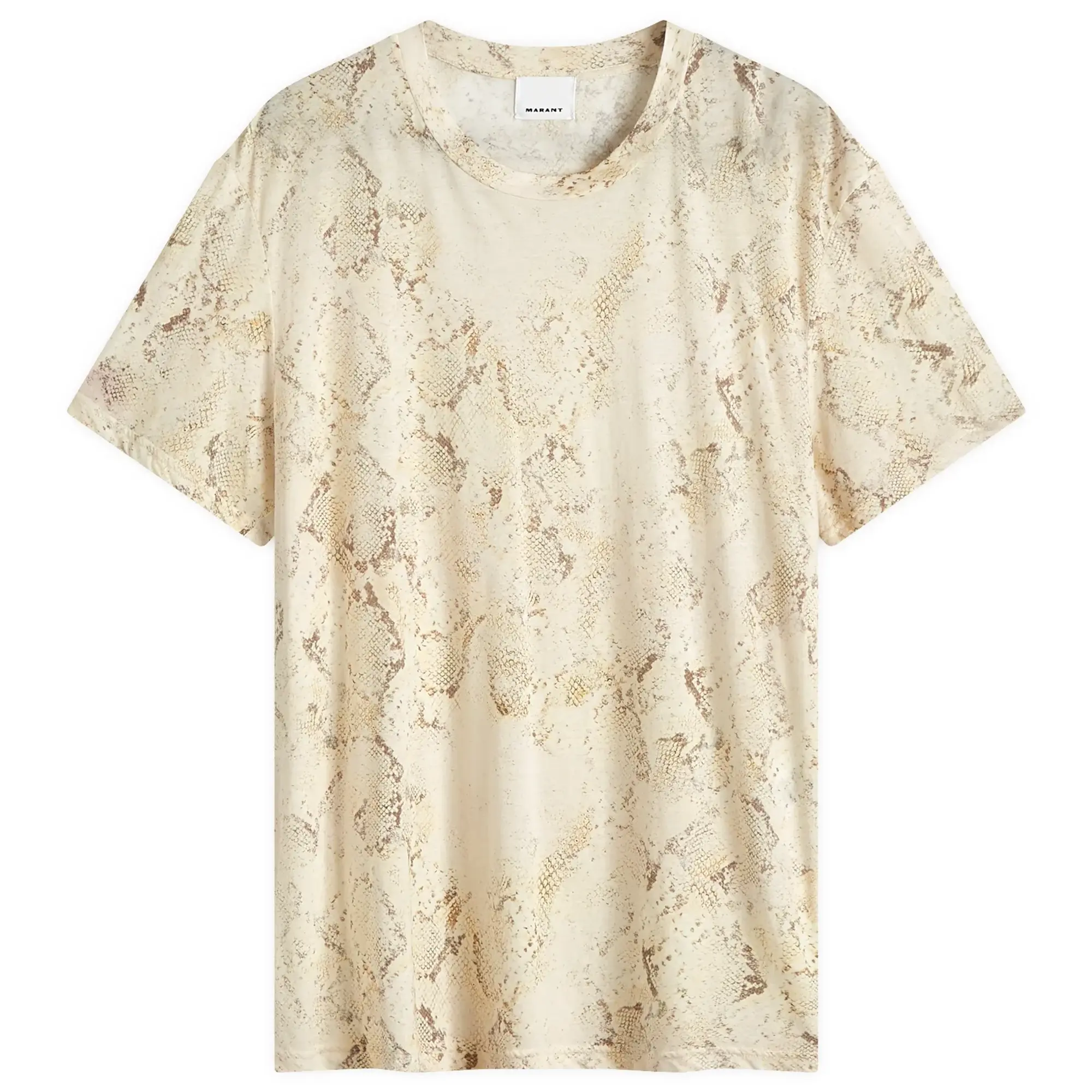 Isabel Marant Men's Luk Snake Print T-Shirt Sand