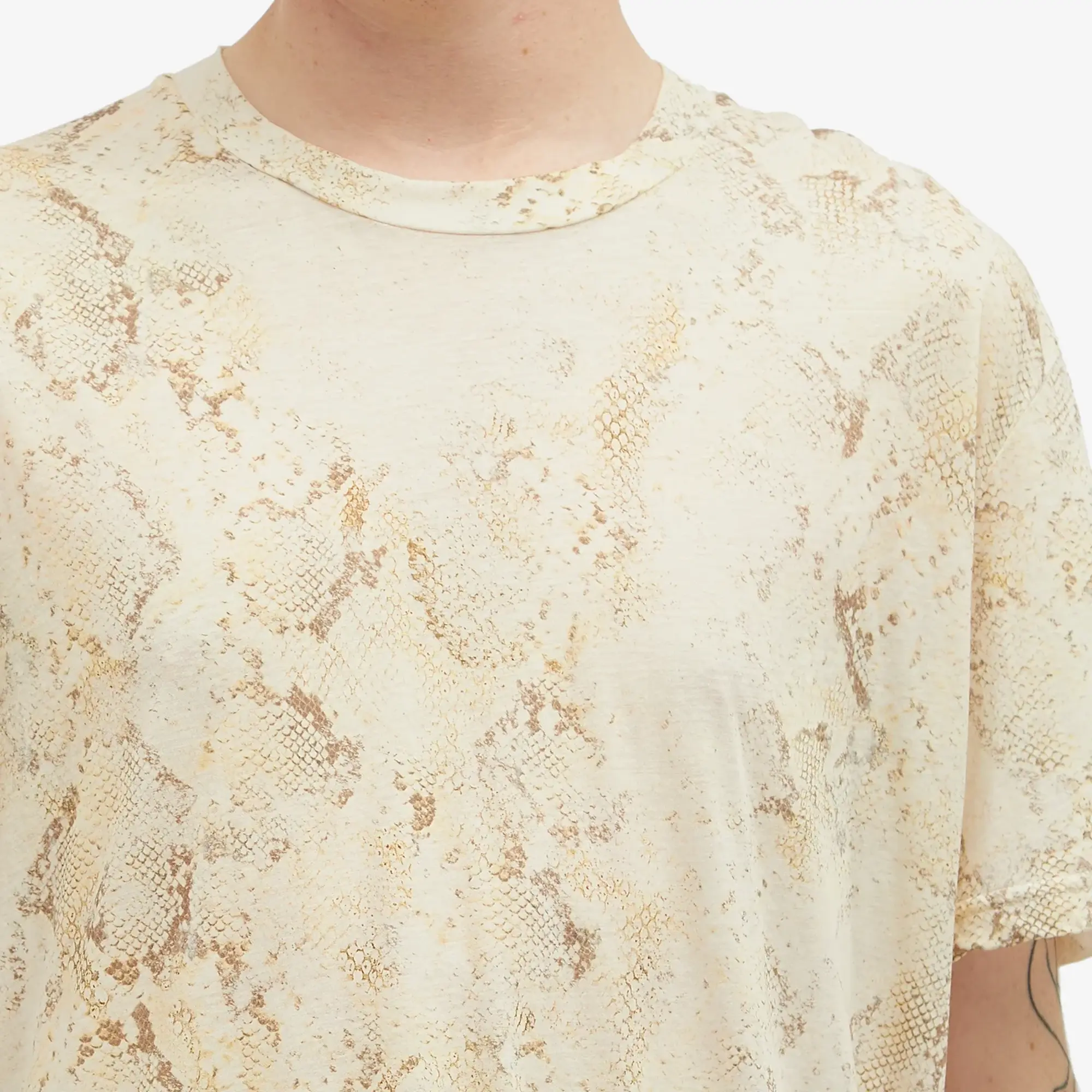 Isabel Marant Men's Luk Snake Print T-Shirt Sand