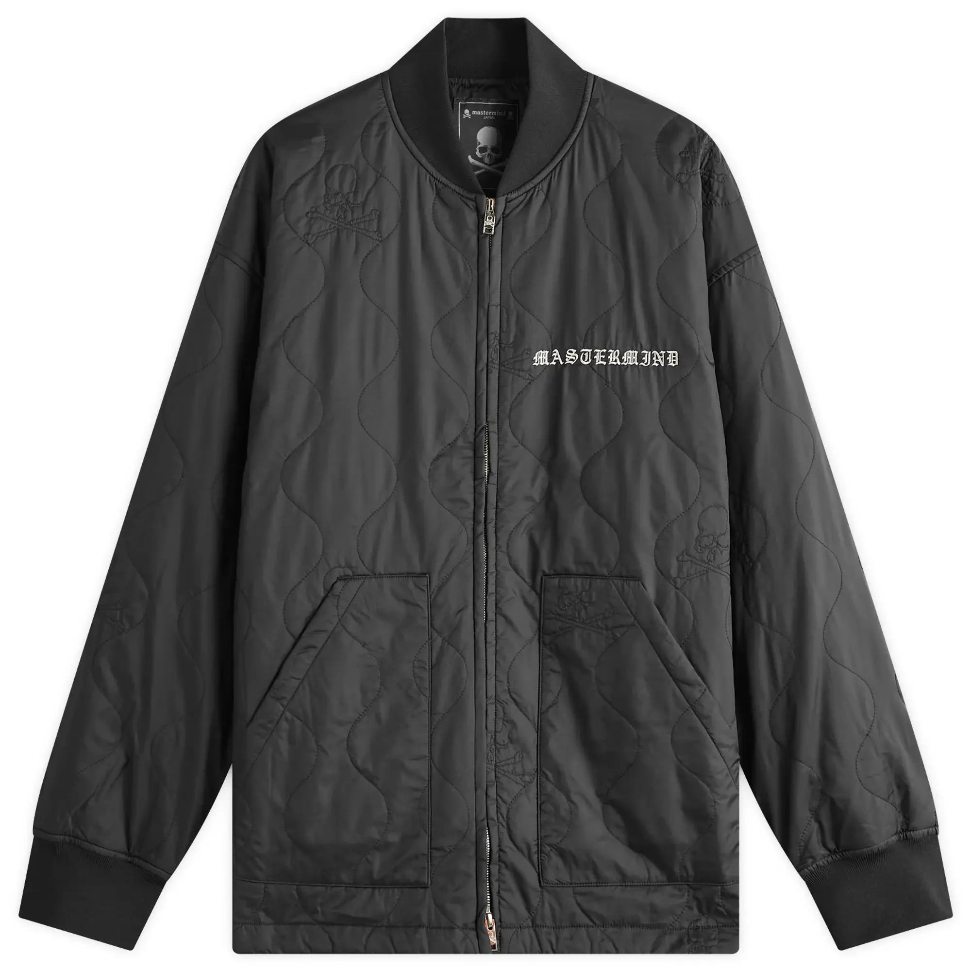 MASTERMIND WORLD Men's Quilted Bomber Jacket Black