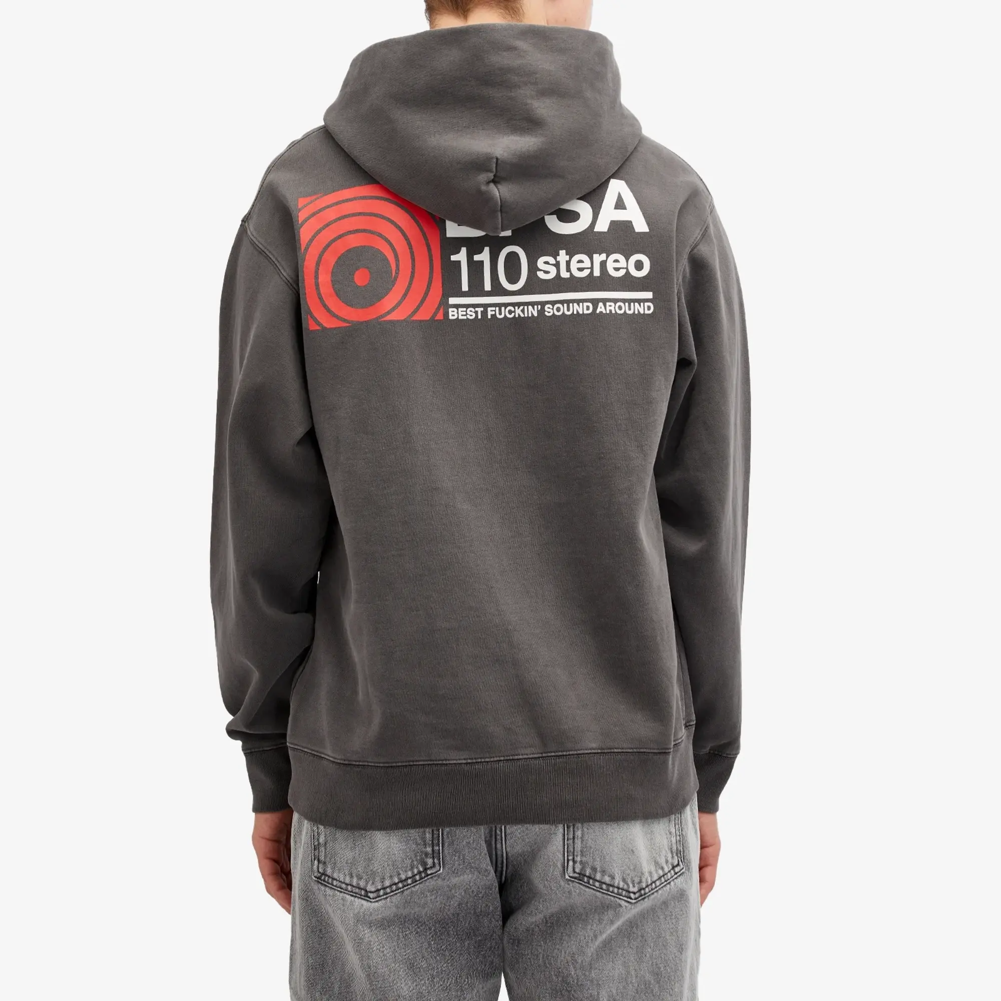 Union LA Men's 110 Stereo Hoodie Vintage Black Pigment