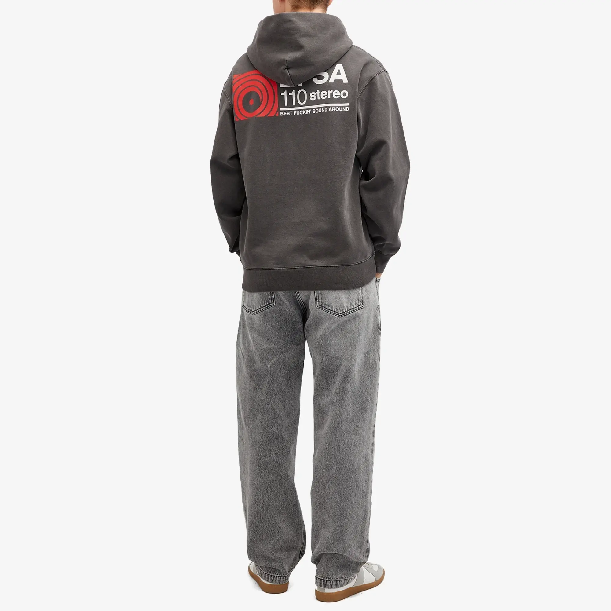 Union LA Men's 110 Stereo Hoodie Vintage Black Pigment