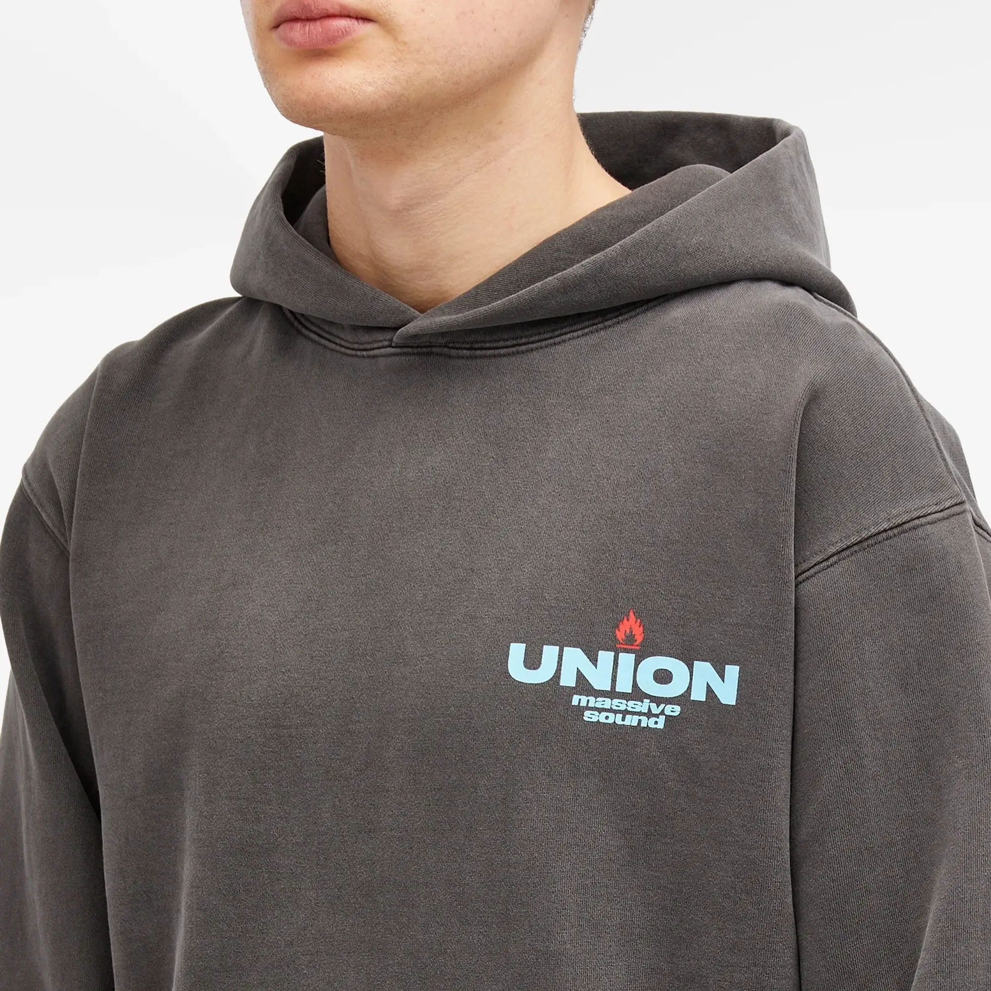 Union LA Men's 110 Stereo Hoodie Vintage Black Pigment