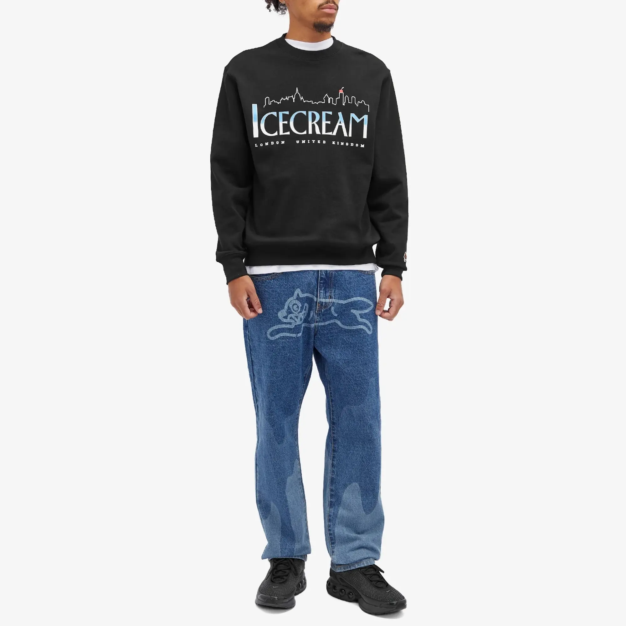 ICECREAM Men's Cityscape Crewneck Black