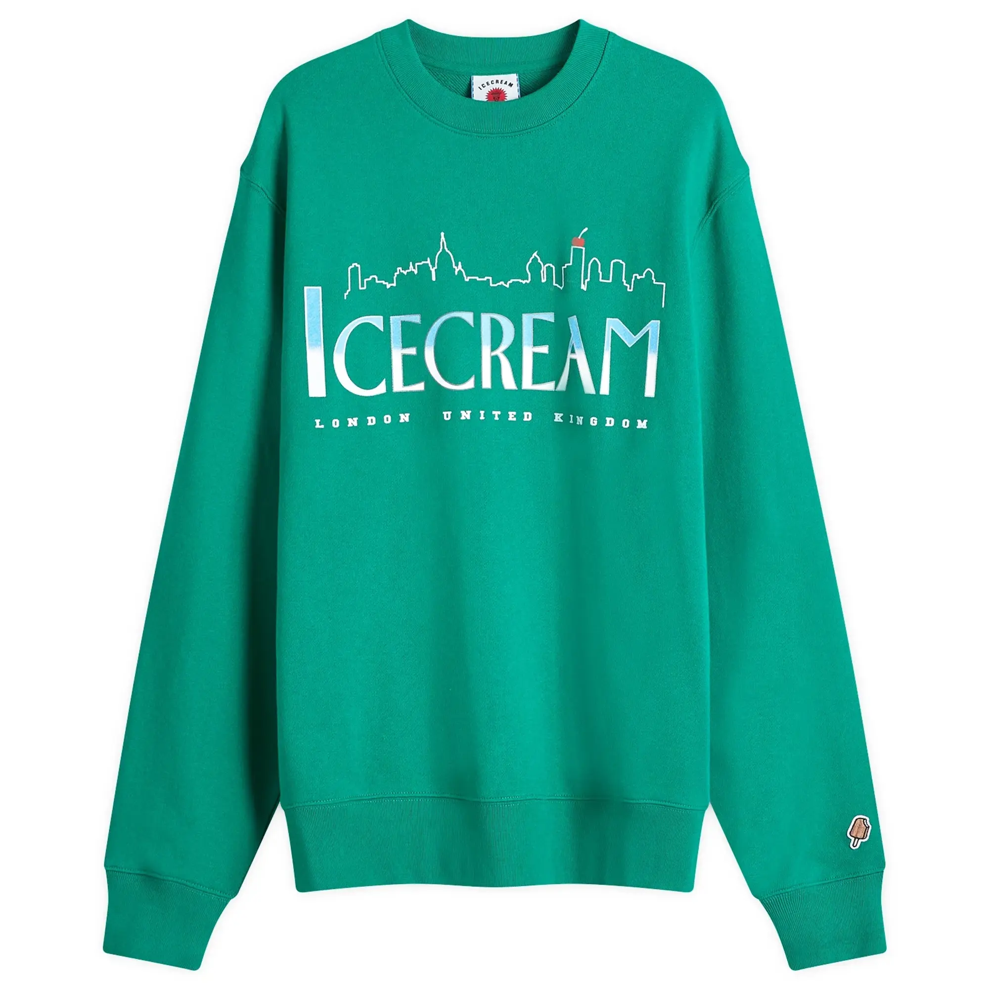 ICECREAM Men's Cityscape Crewneck Green