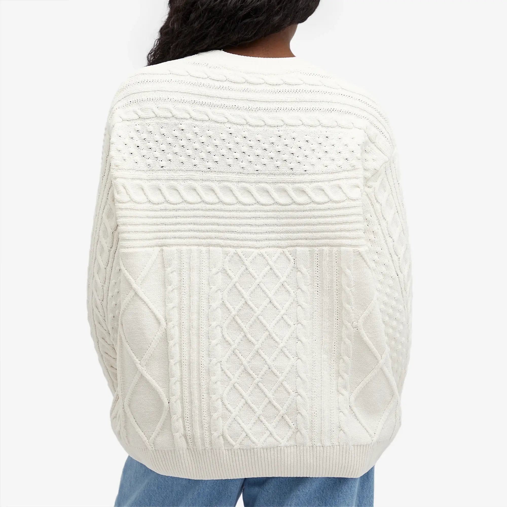 adidas Originals Womens 70s Knitted Trefoil Sweater - White - Size XL - White