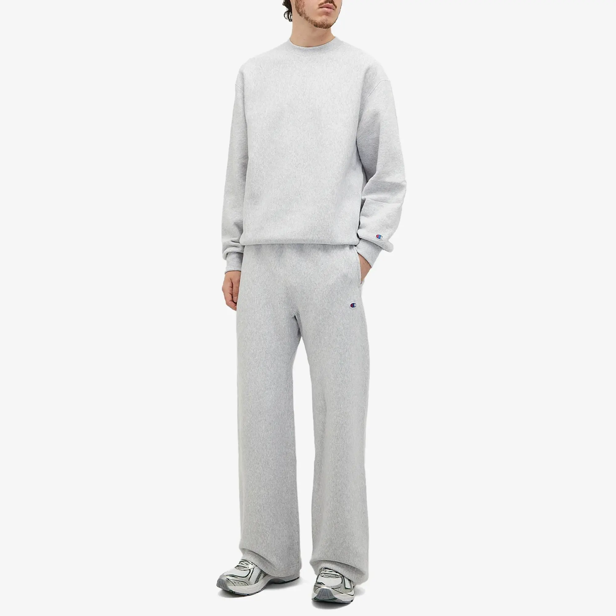 Champion Men's Classic Straight Hem Sweat Pants Grey Marl