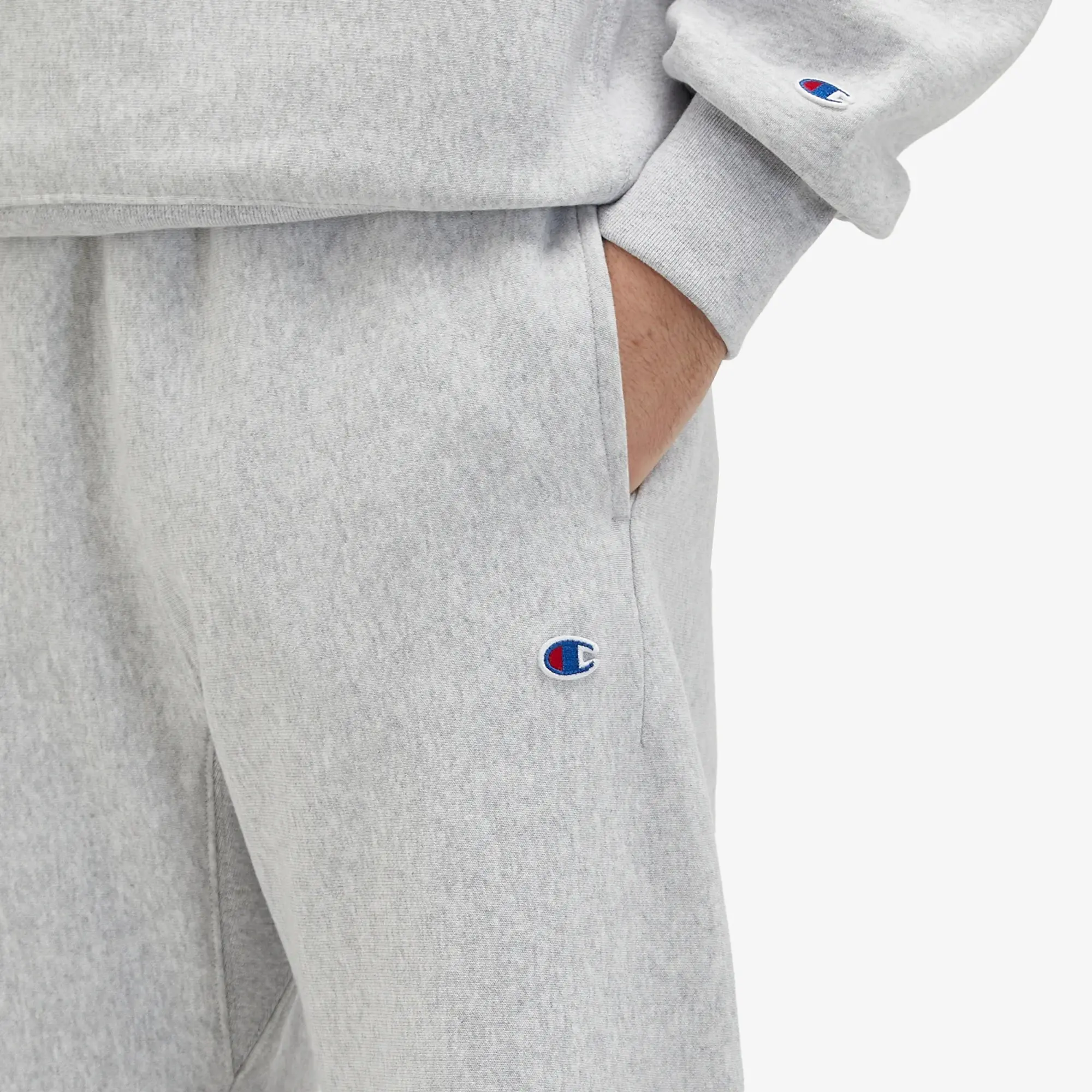 Champion Men's Classic Straight Hem Sweat Pants Grey Marl