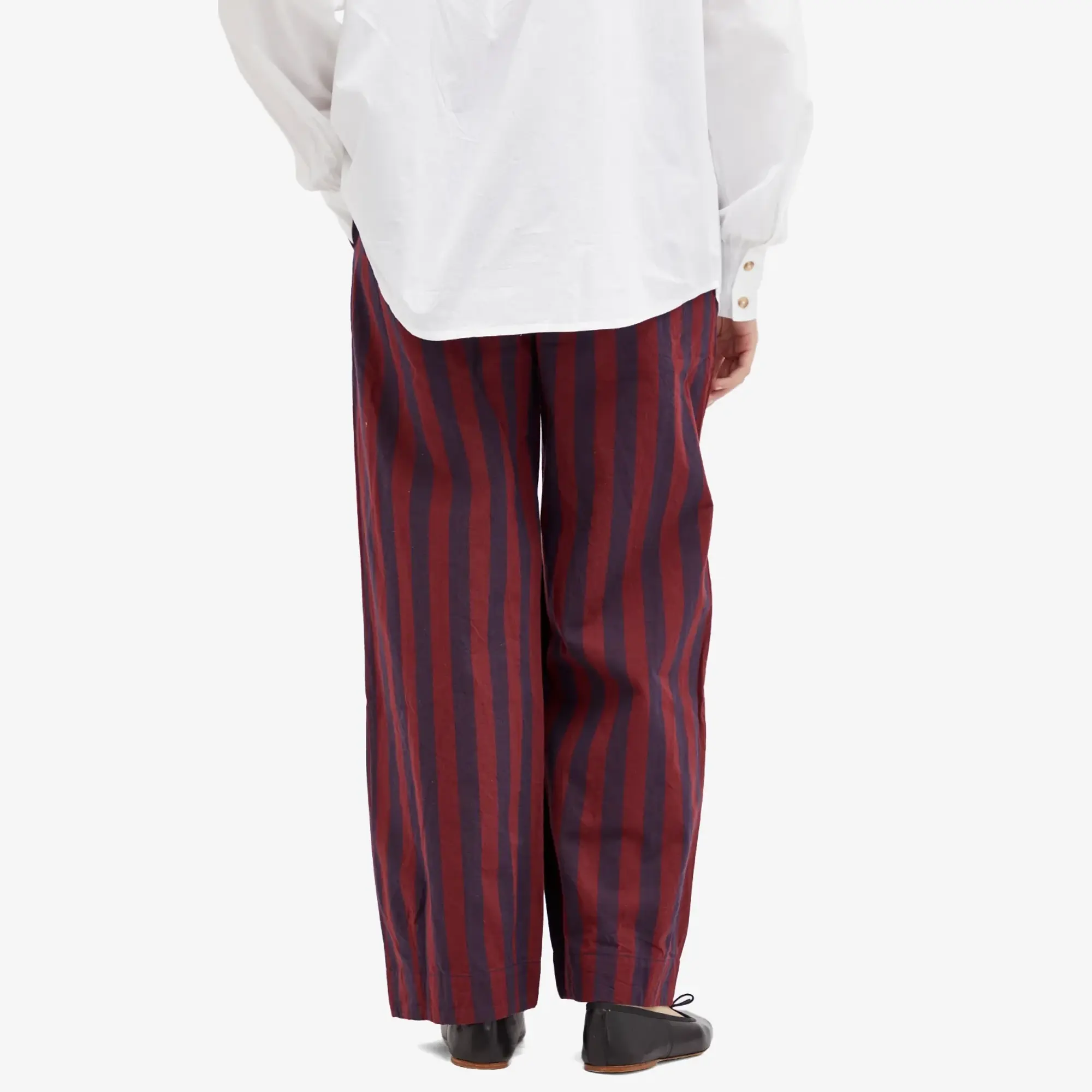 Damson Madder Women's Rafe Trousers Navy And Red Stripe