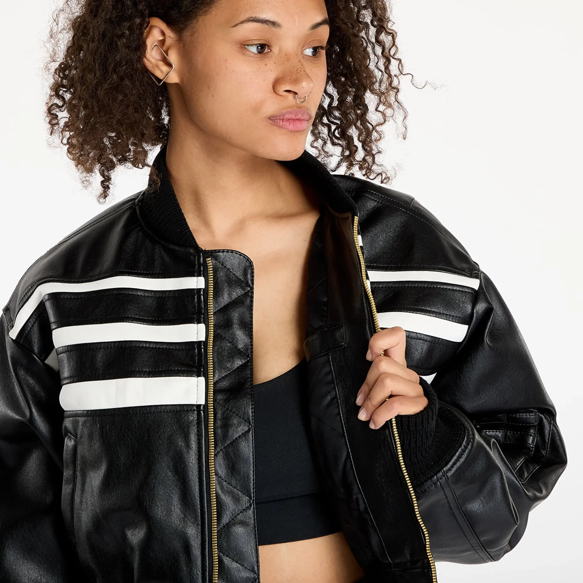 adidas Originals Jacket Adidas Pleather Bomber Black Xl