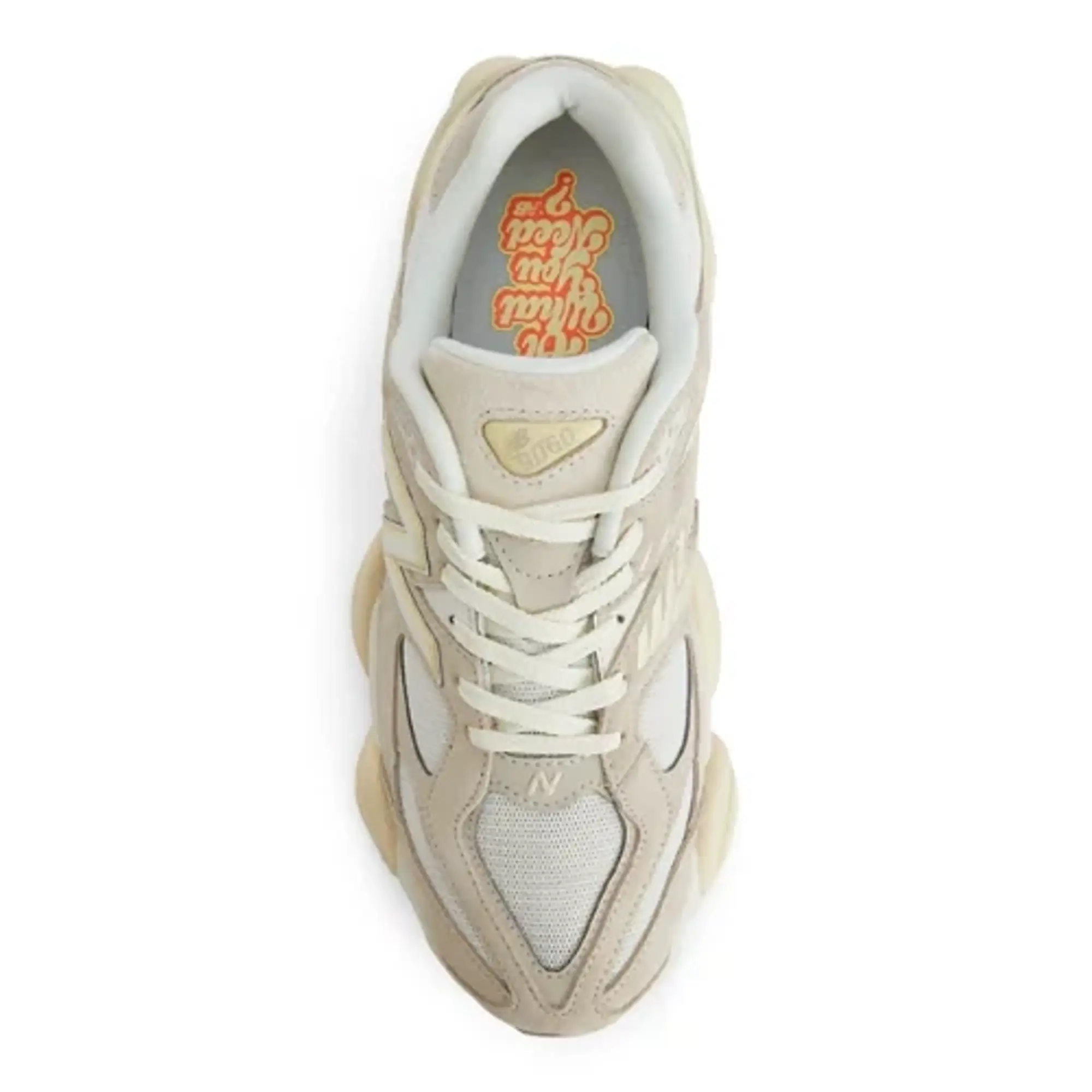 New Balance Unisex 9060 in White/Beige/Yellow/Orange Suede/Mesh