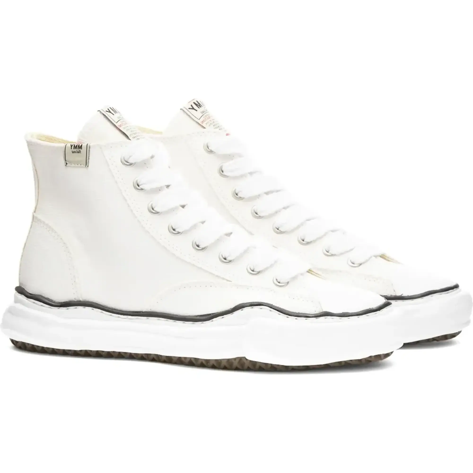 Maison MIHARA YASUHIRO Men's Peterson High Original Sole Canvas Sneaker White