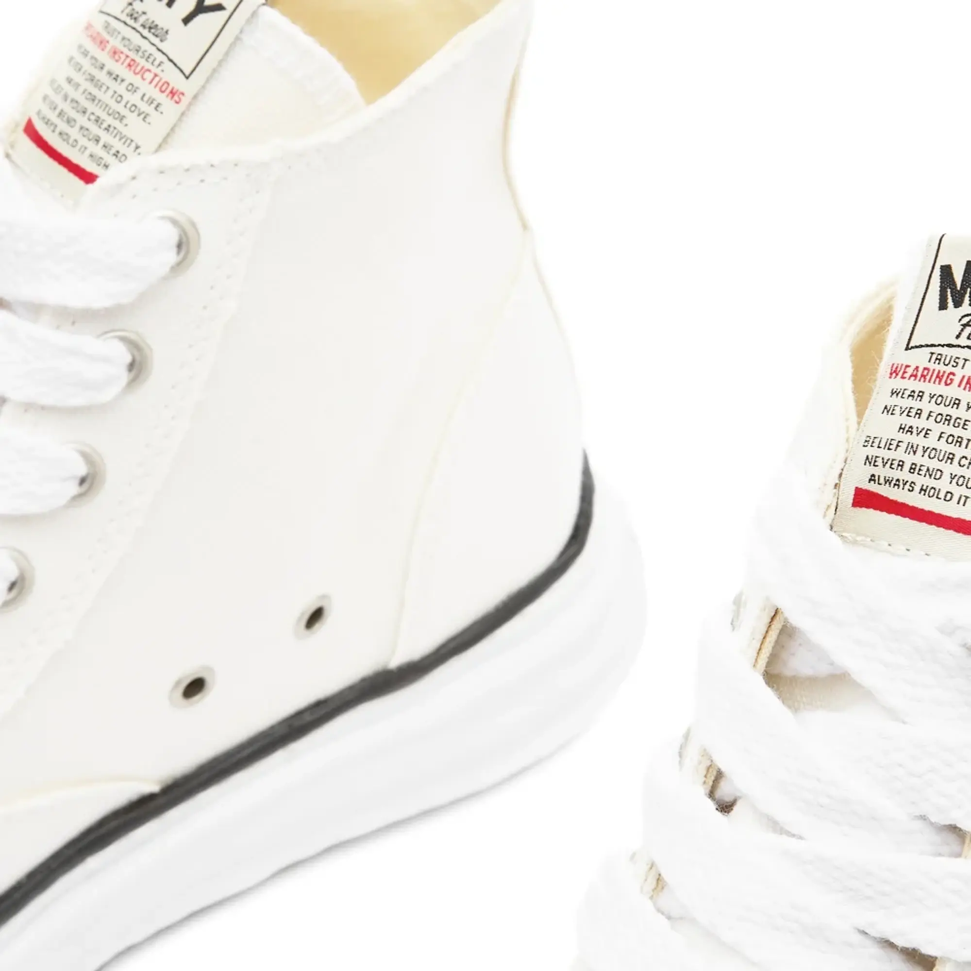 Maison MIHARA YASUHIRO Men's Peterson High Original Sole Canvas Sneaker White