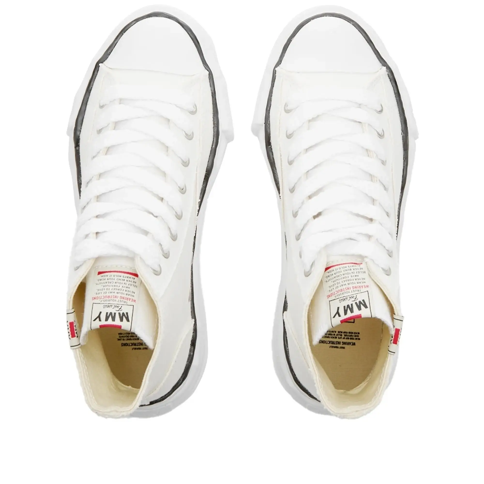 Maison MIHARA YASUHIRO Men's Peterson High Original Sole Canvas Sneaker White