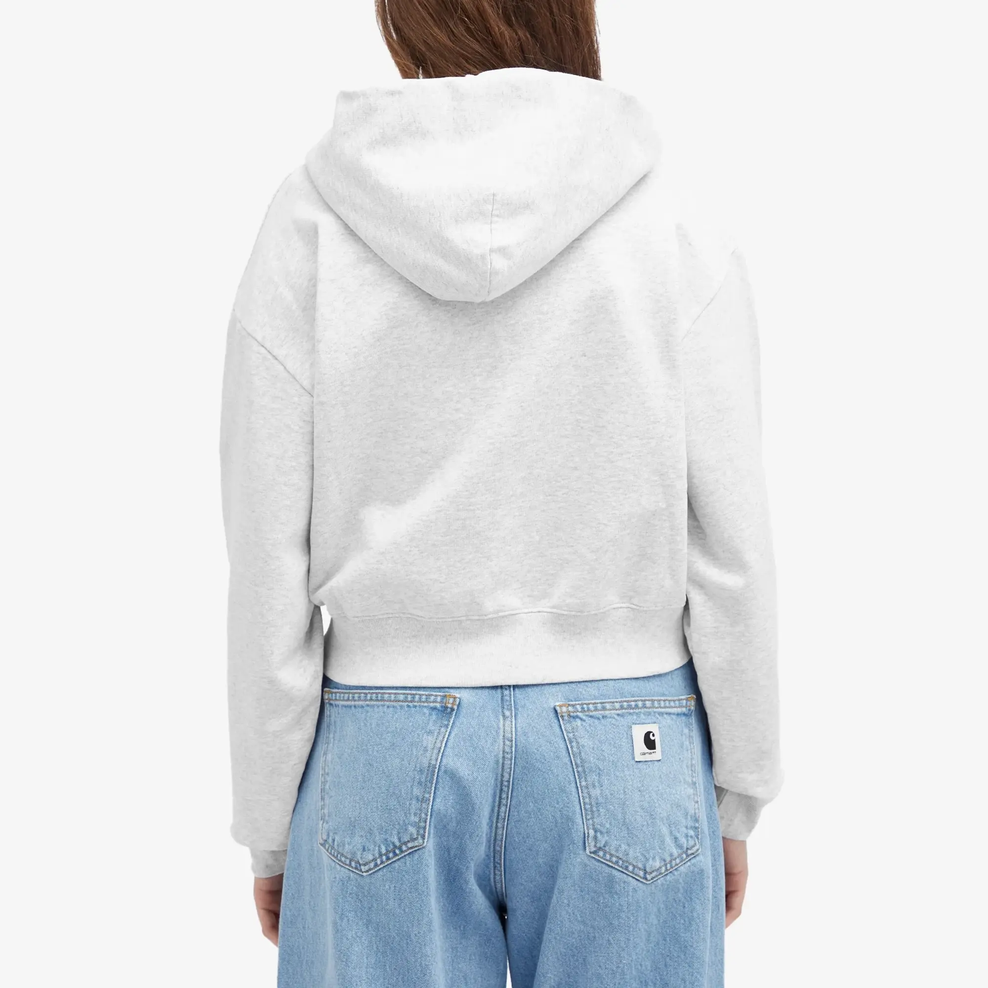 ジャケット SPORTY  RICH Women Hoodies ST068503649GY GR RD GREY SERIFLOGOEMBROIDEREDHOODIEHEAT