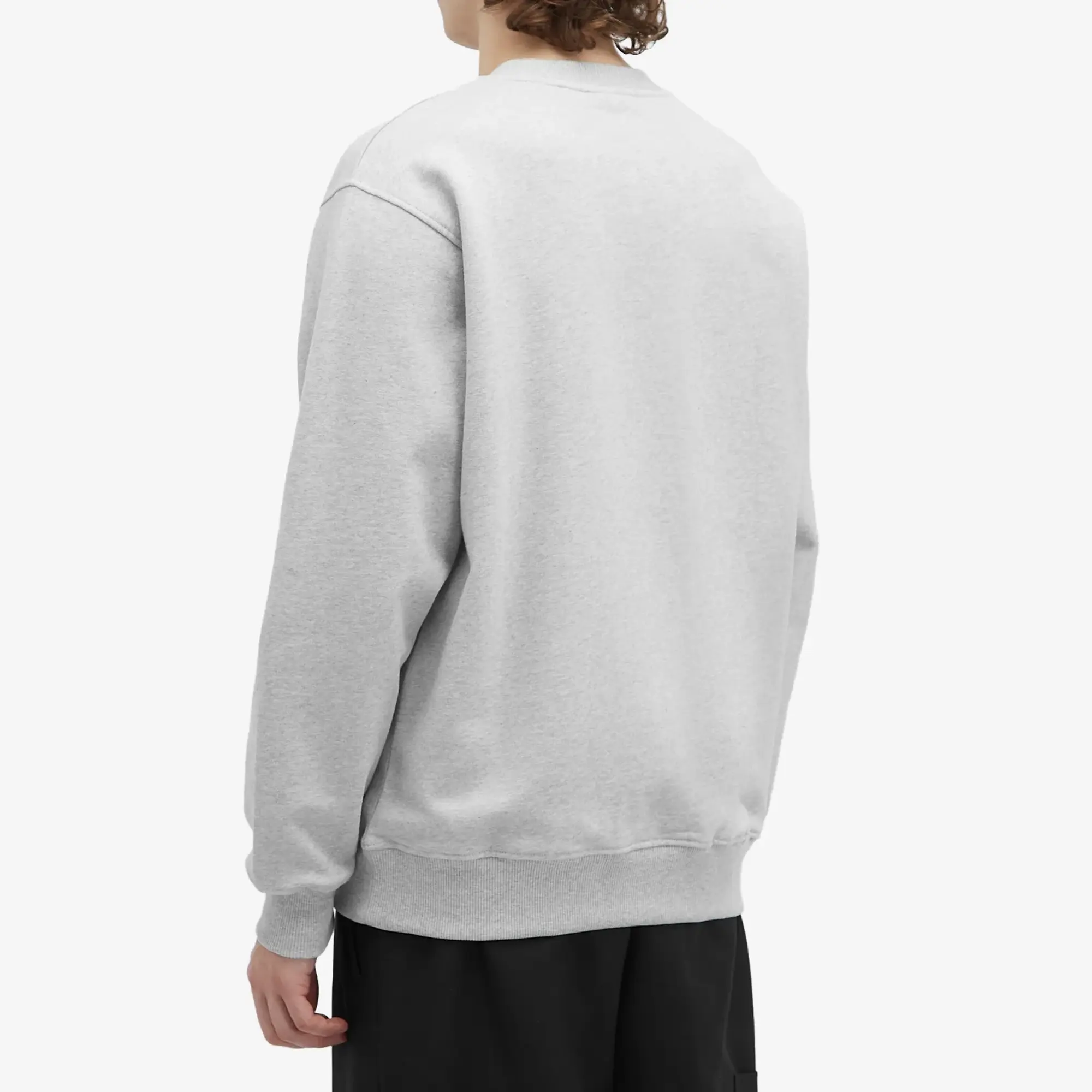Drôle de Monsieur Men's Flowers Slogan Crew Sweatshirt Grey