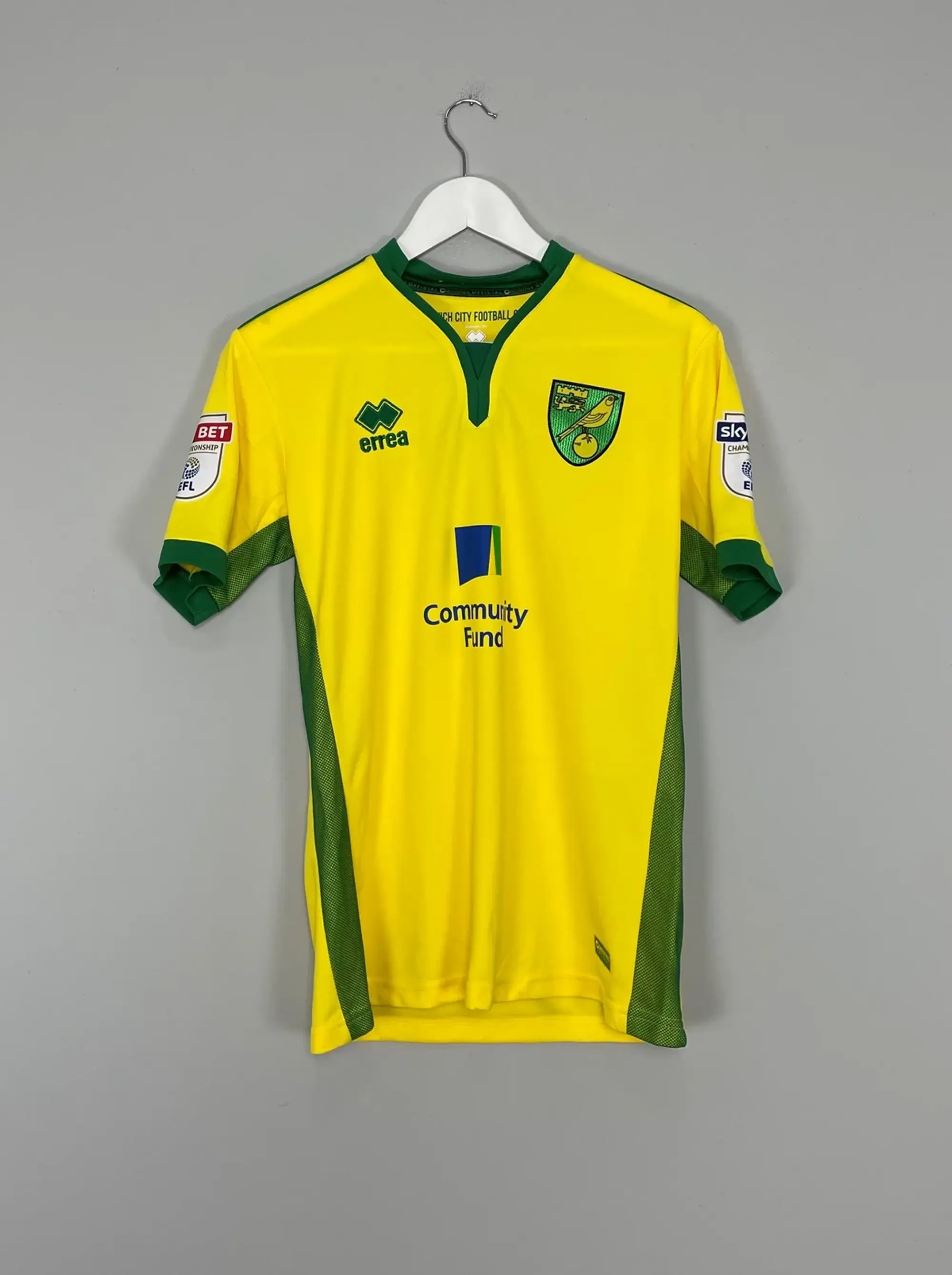 2016/17 NORWICH CITY HOWSON #8 *MATCH ISSUE* HOME SHIRT (M) ERREA