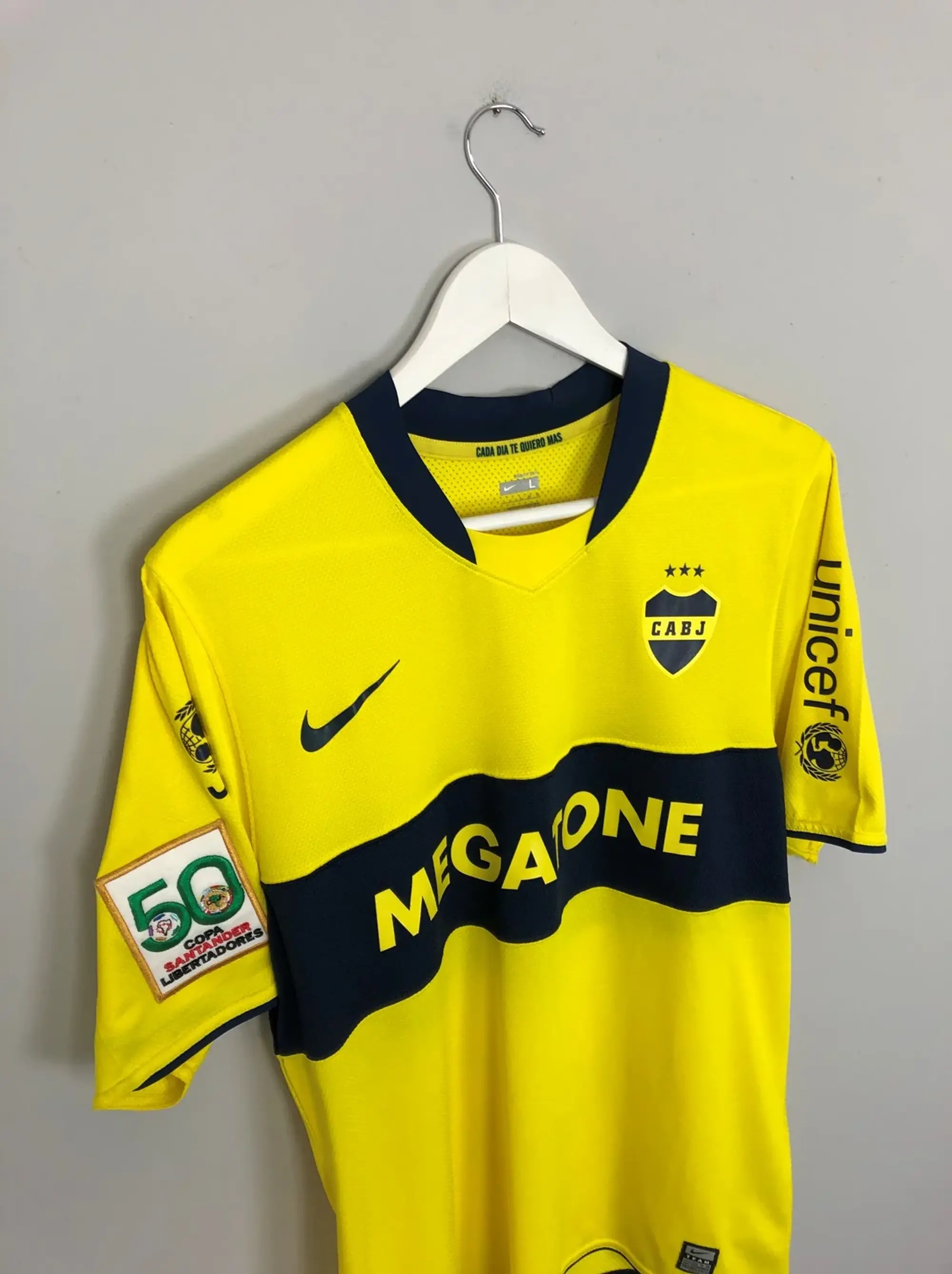 2008/09 BOCA JUNIORS IBARRA #4 *PLAYER ISSUE* LIBERTADORES AWAY SHIRT (L) NIKE