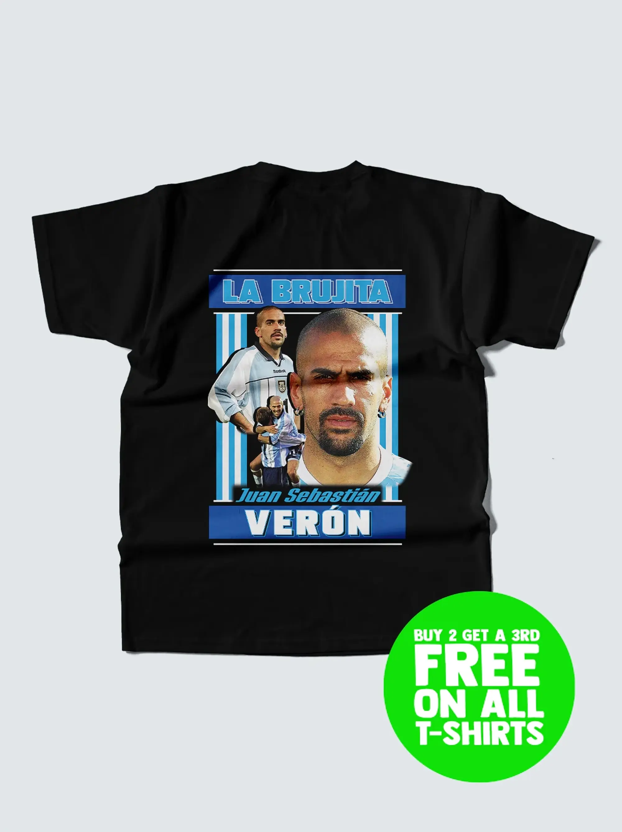 ARGENTINA VERON BOOTLEG TEE, Small / Argentina / Black