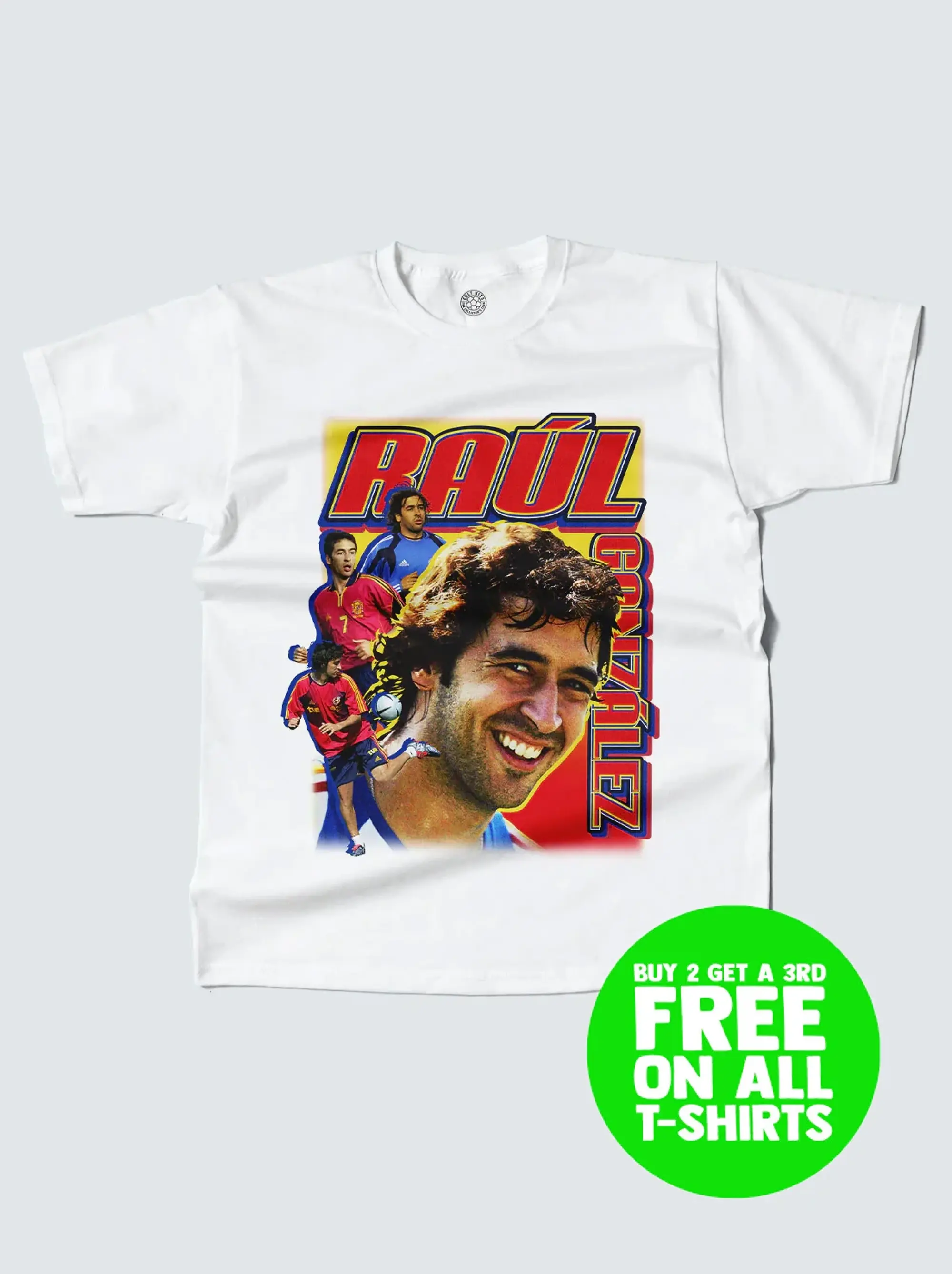 SPAIN RAUL BOOTLEG TEE, XL / Spain / White