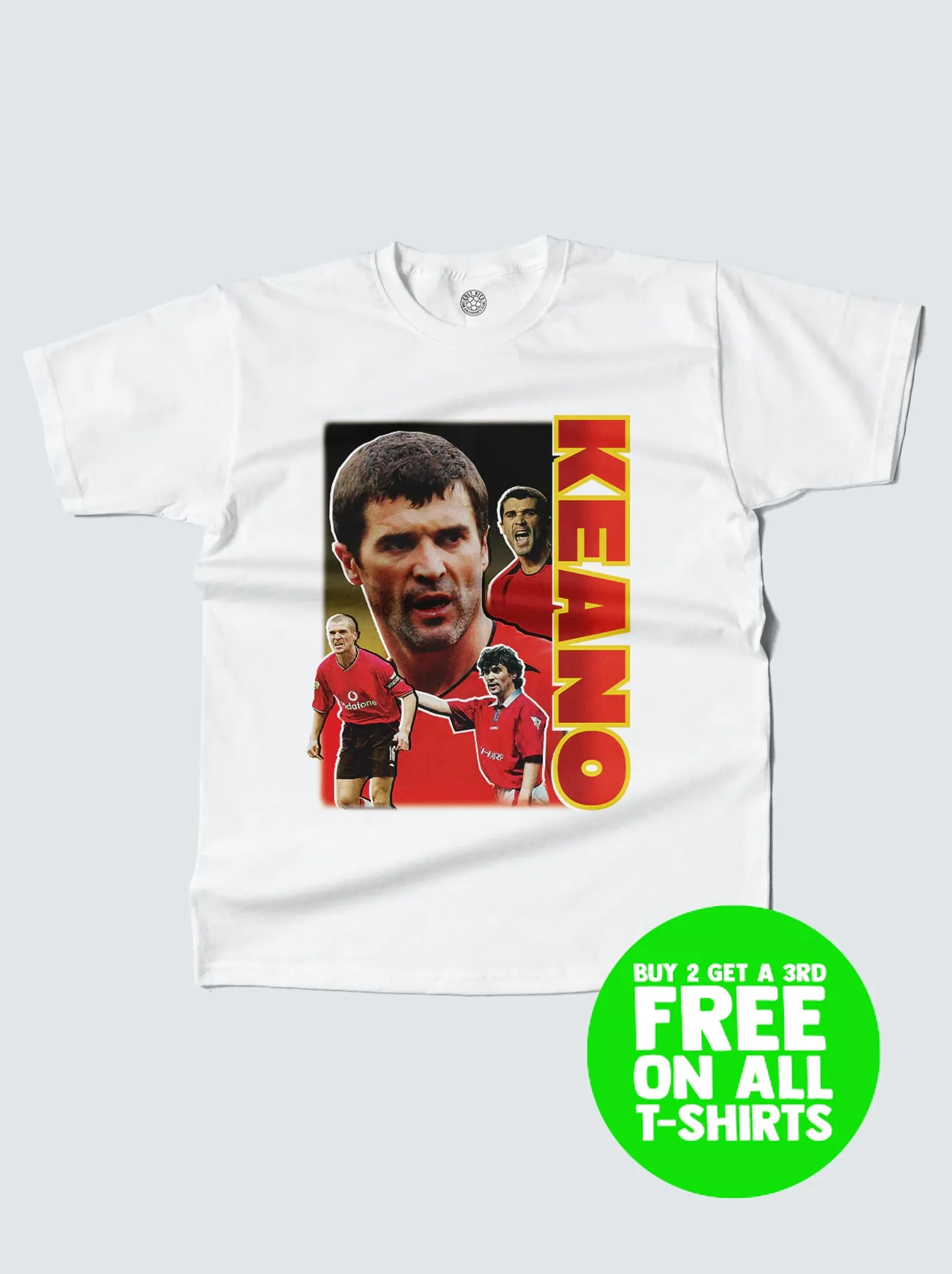 MANCHESTER UNITED KEANO BOOTLEG TEE | Cult Kits, Small / Manchester United / Black