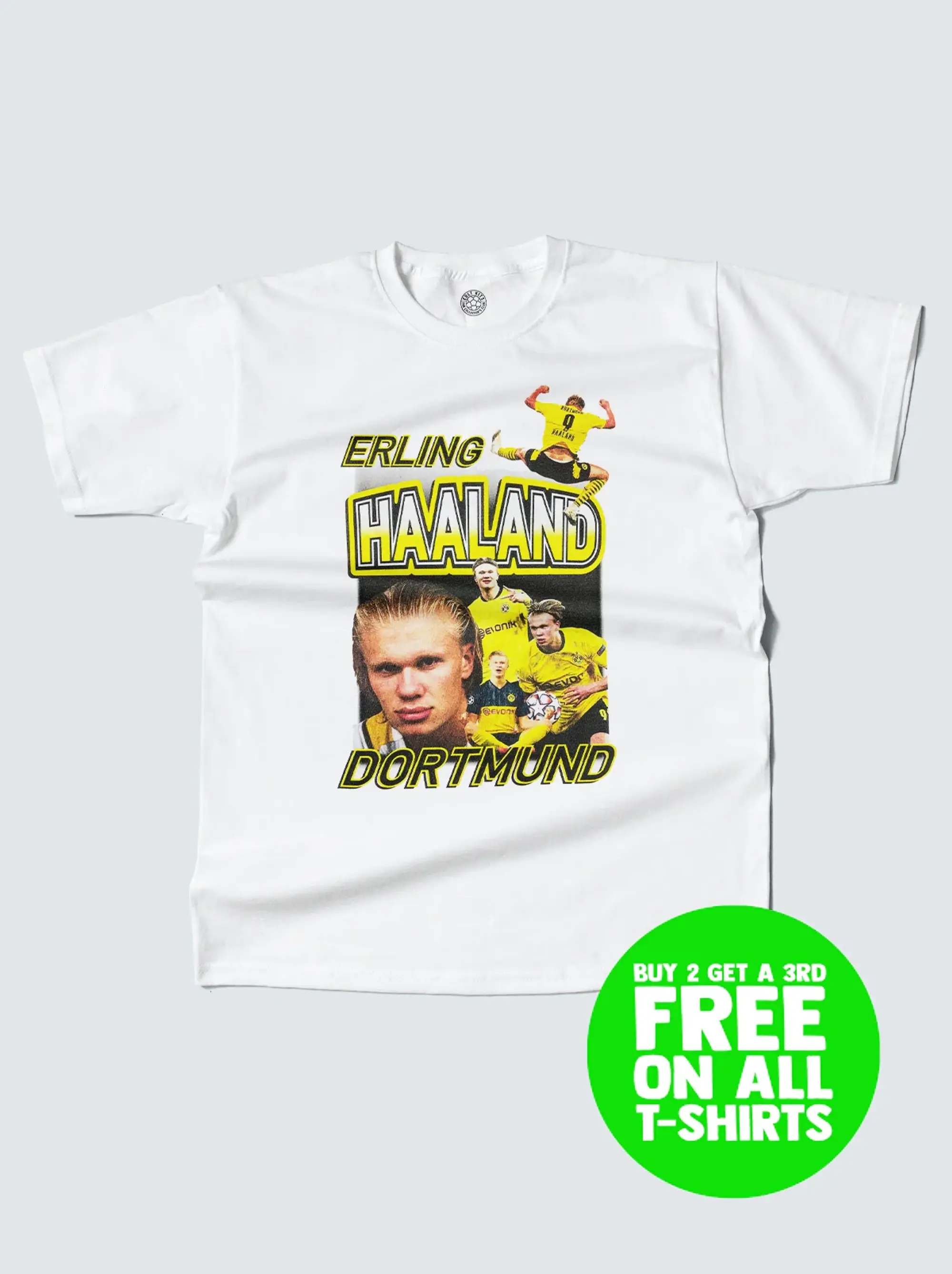DORTMUND HAALAND BOOTLEG TEE | Cult Kits, Small / Dortmund / Black