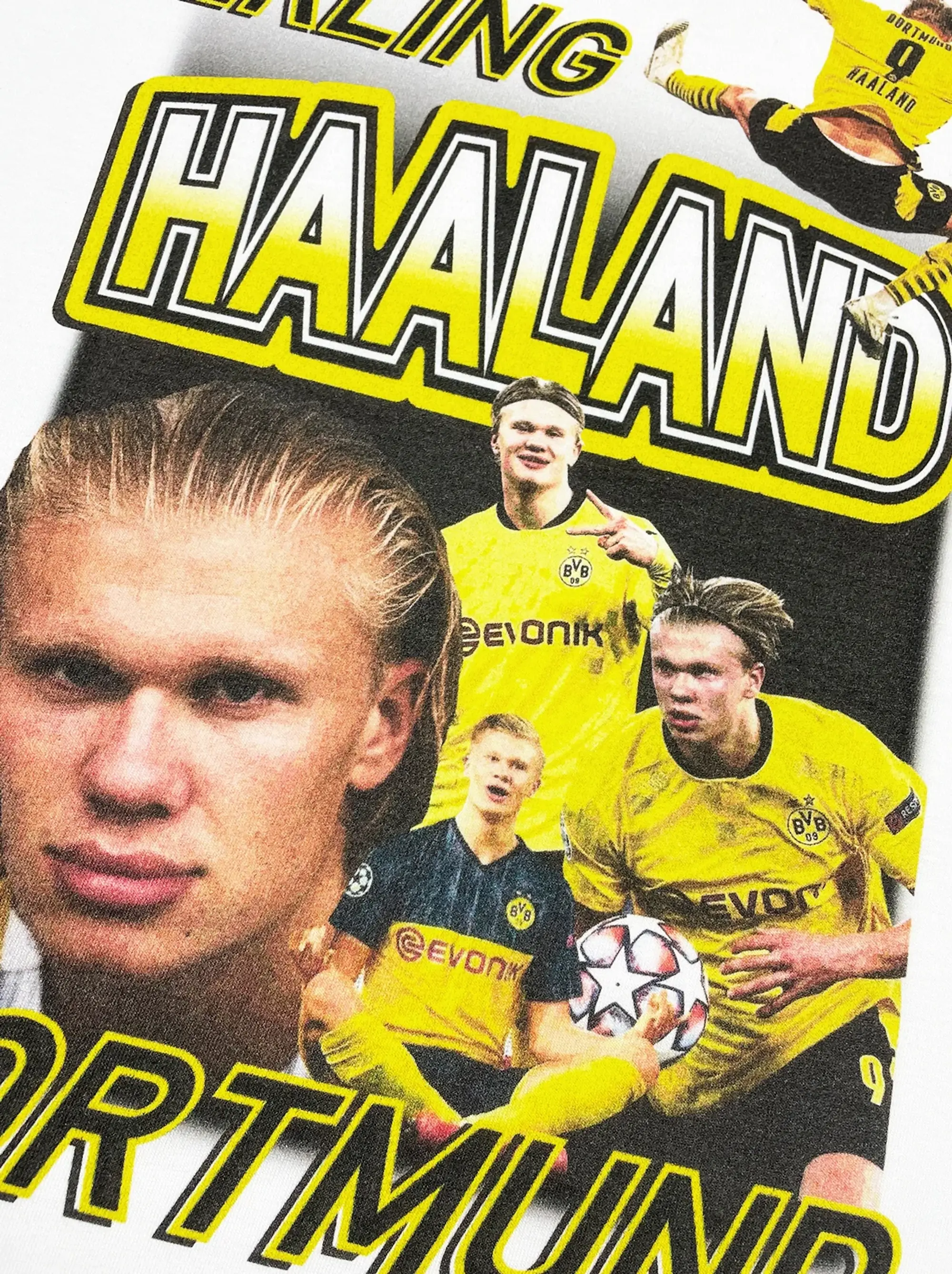 DORTMUND HAALAND BOOTLEG TEE | Cult Kits, Small / Dortmund / Black