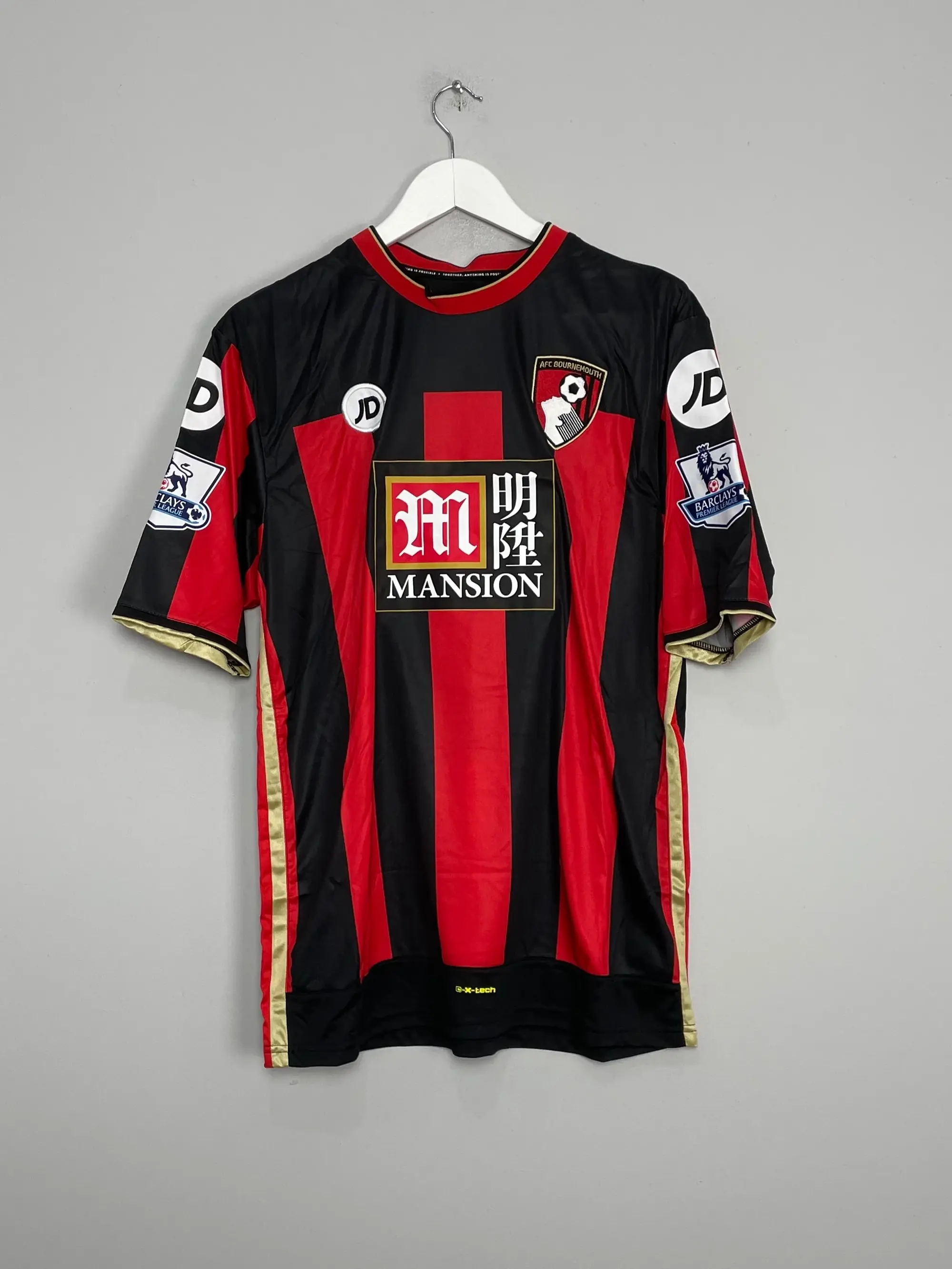 2015/16 BOURNEMOUTH DISTIN #25 *MATCH ISSUED + SIGNED* HOME SHIRT (L) JD