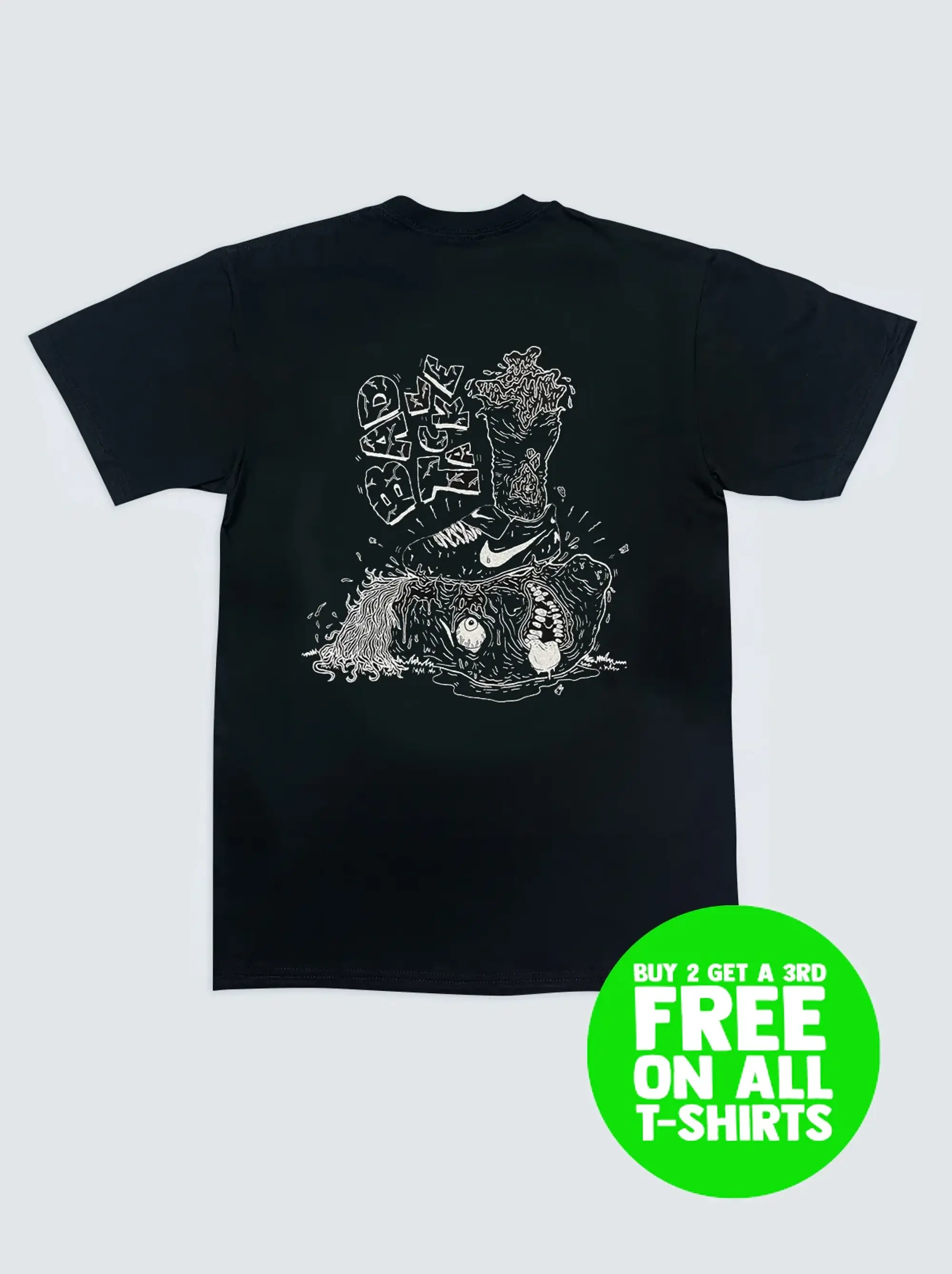 BAD TACKLE TEE, Small / Nike / Black