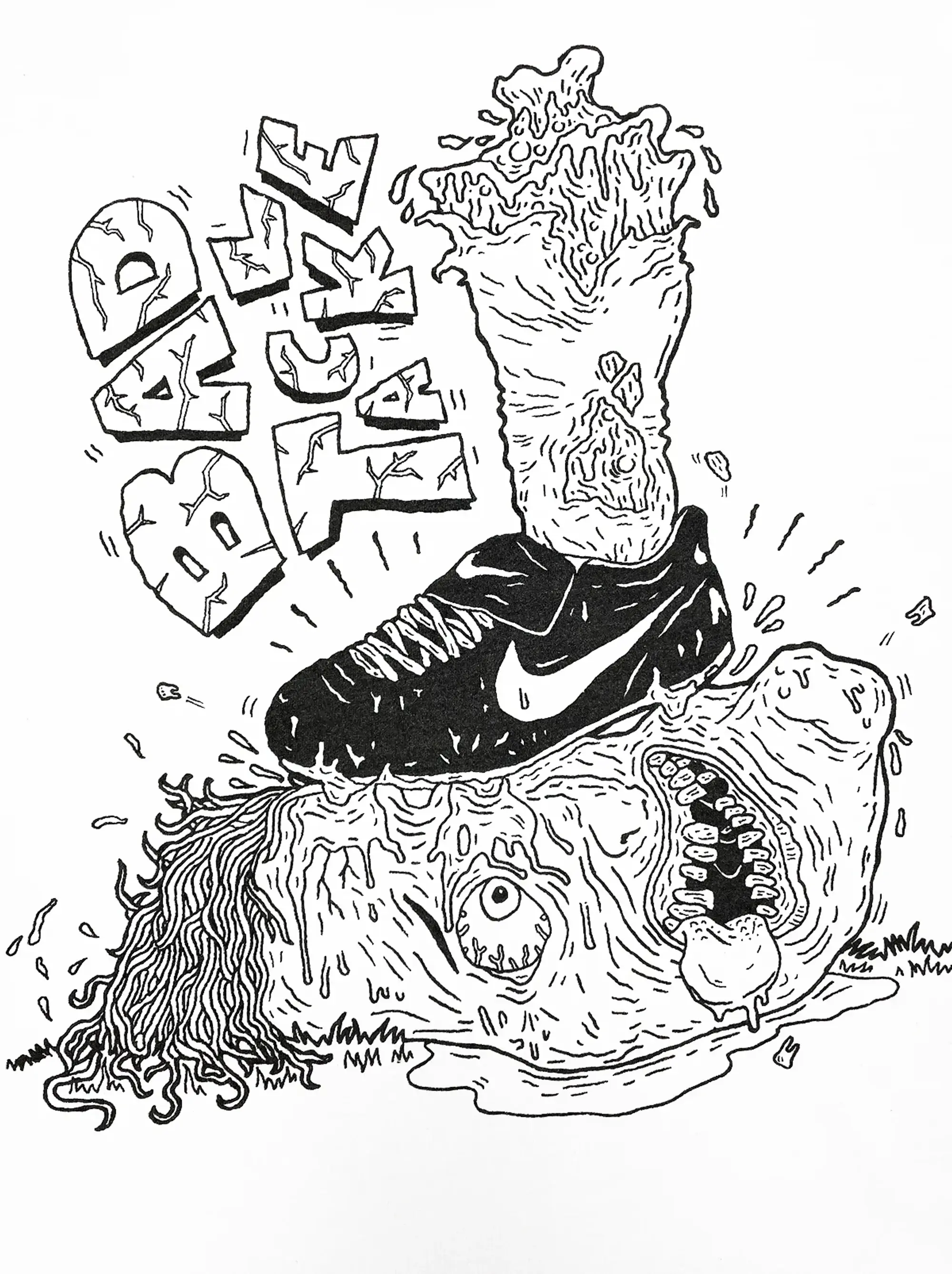 BAD TACKLE TEE, Small / Nike / Black