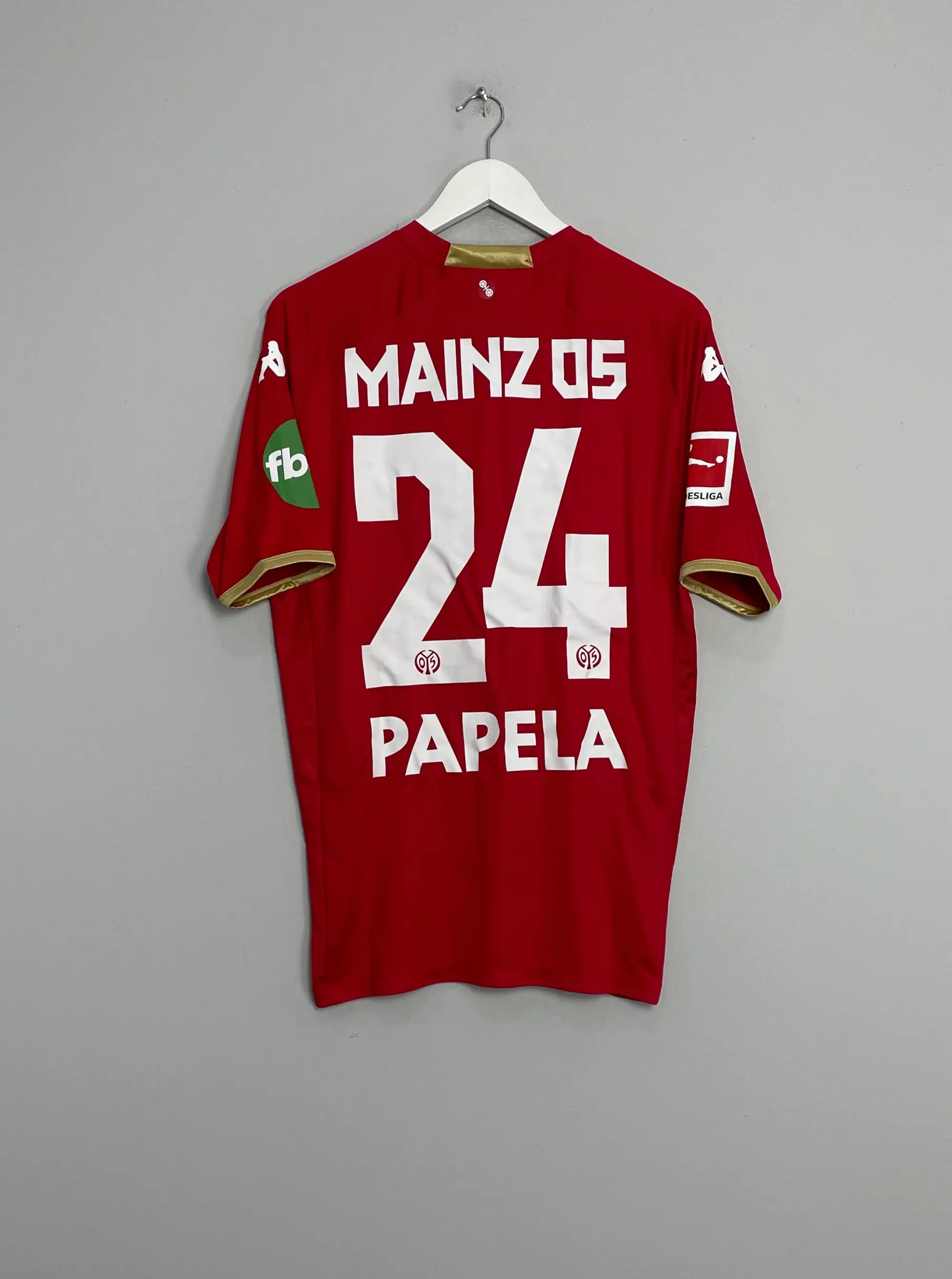 2021/22 FC MAINZ PAPELA #24 *MATCH ISSUE* HOME SHIRT (L) KAPPA