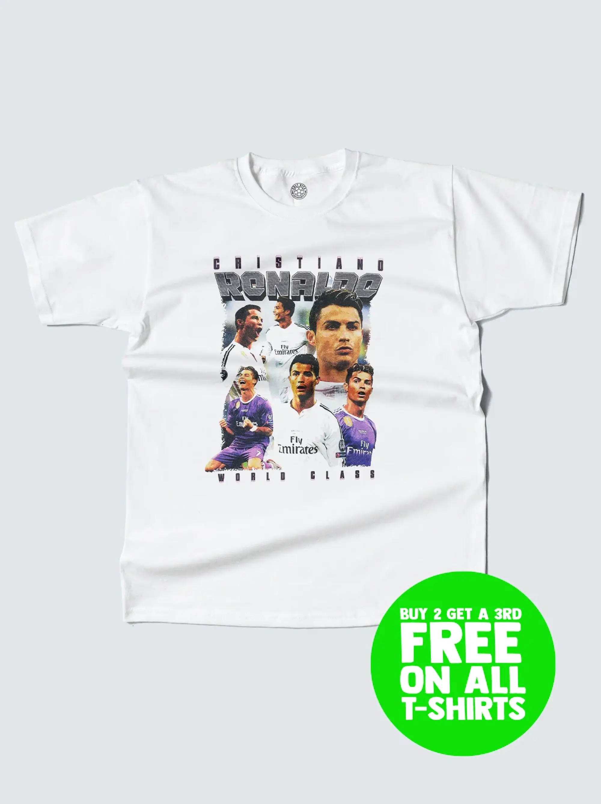 REAL MADRID CRISTIANO RONALDO BOOTLEG TEE, Small / Real Madrid / Black