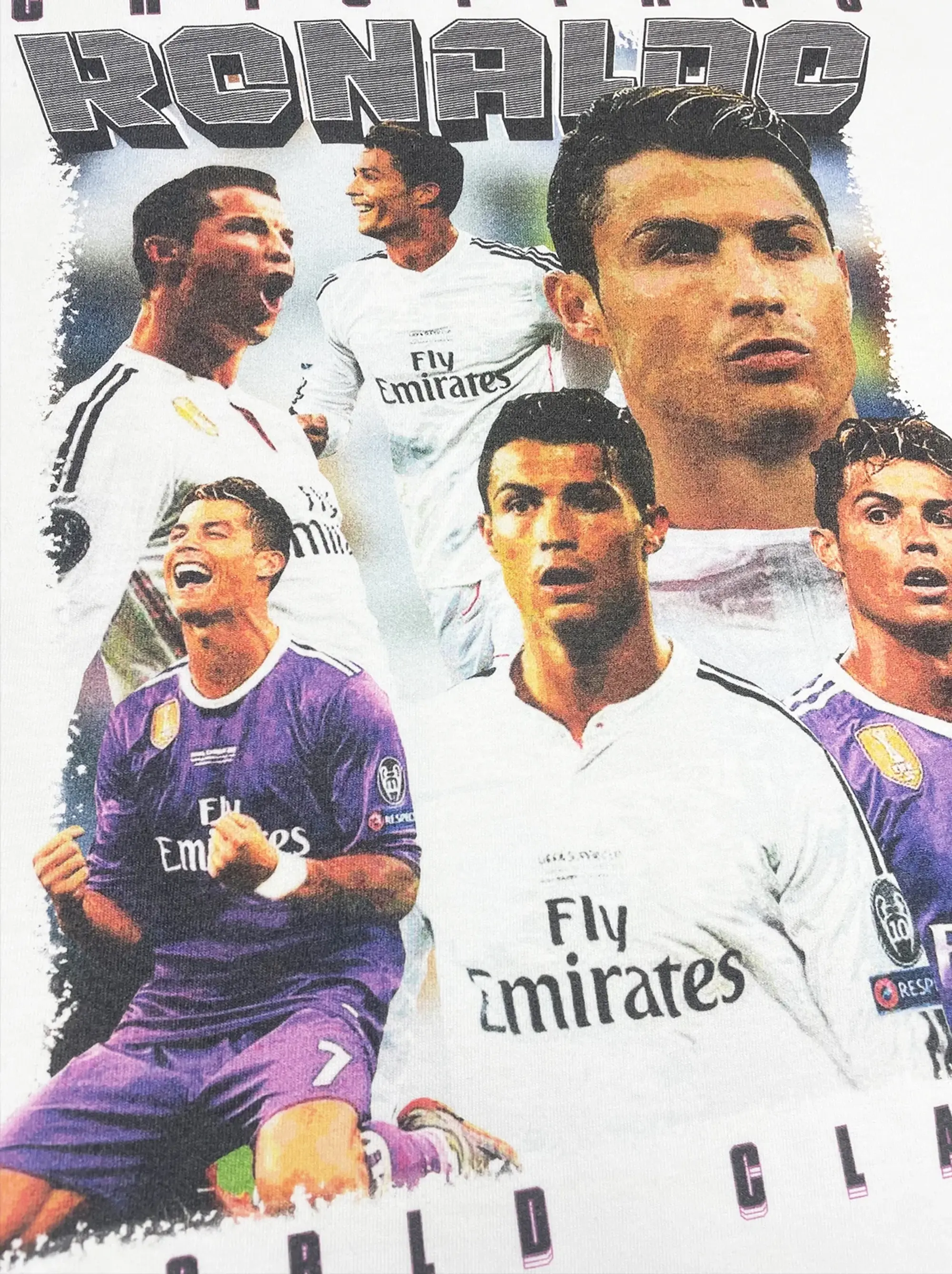 REAL MADRID CRISTIANO RONALDO BOOTLEG TEE, Small / Real Madrid / Black