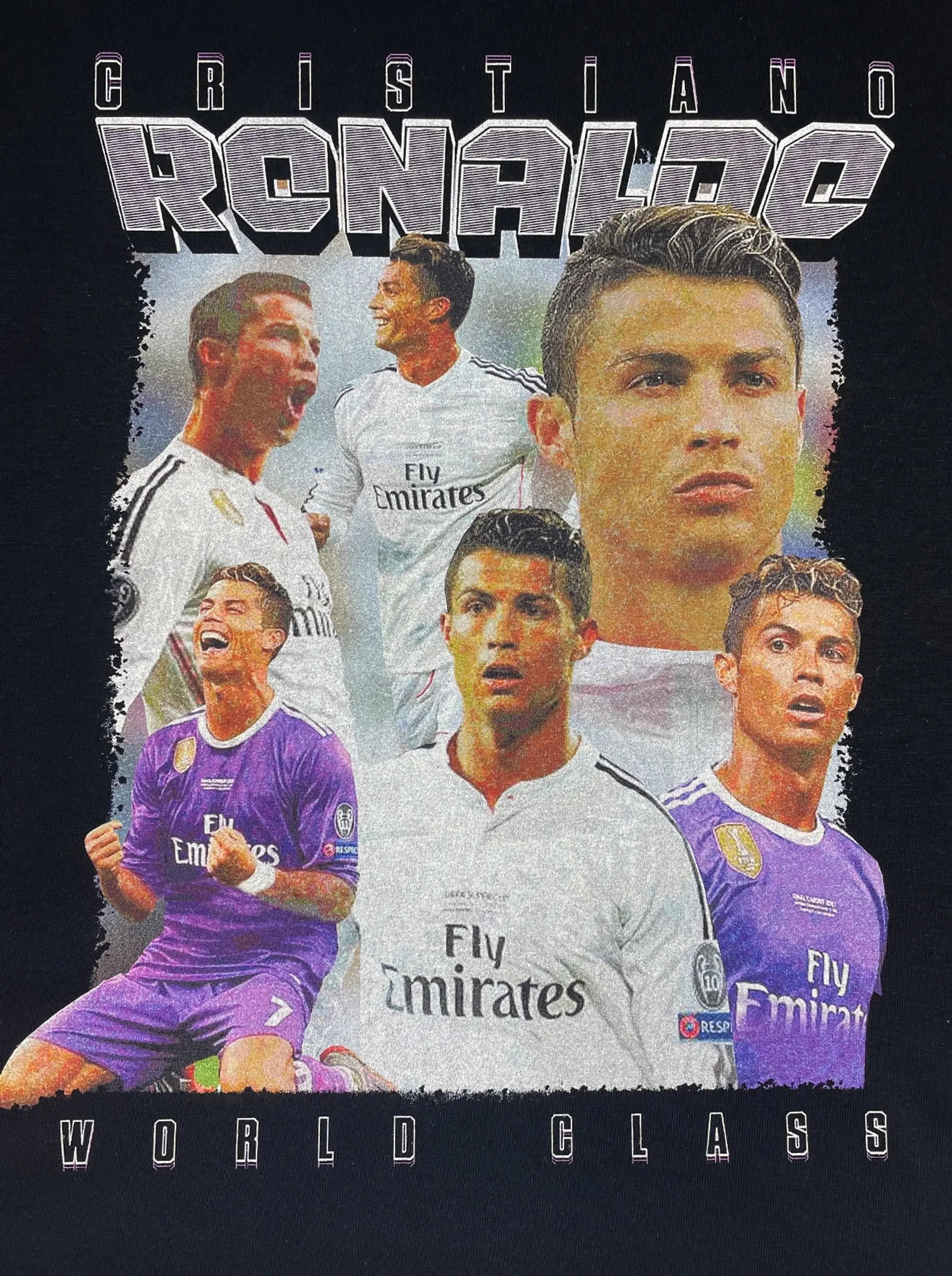 REAL MADRID CRISTIANO RONALDO BOOTLEG TEE, Small / Real Madrid / Black