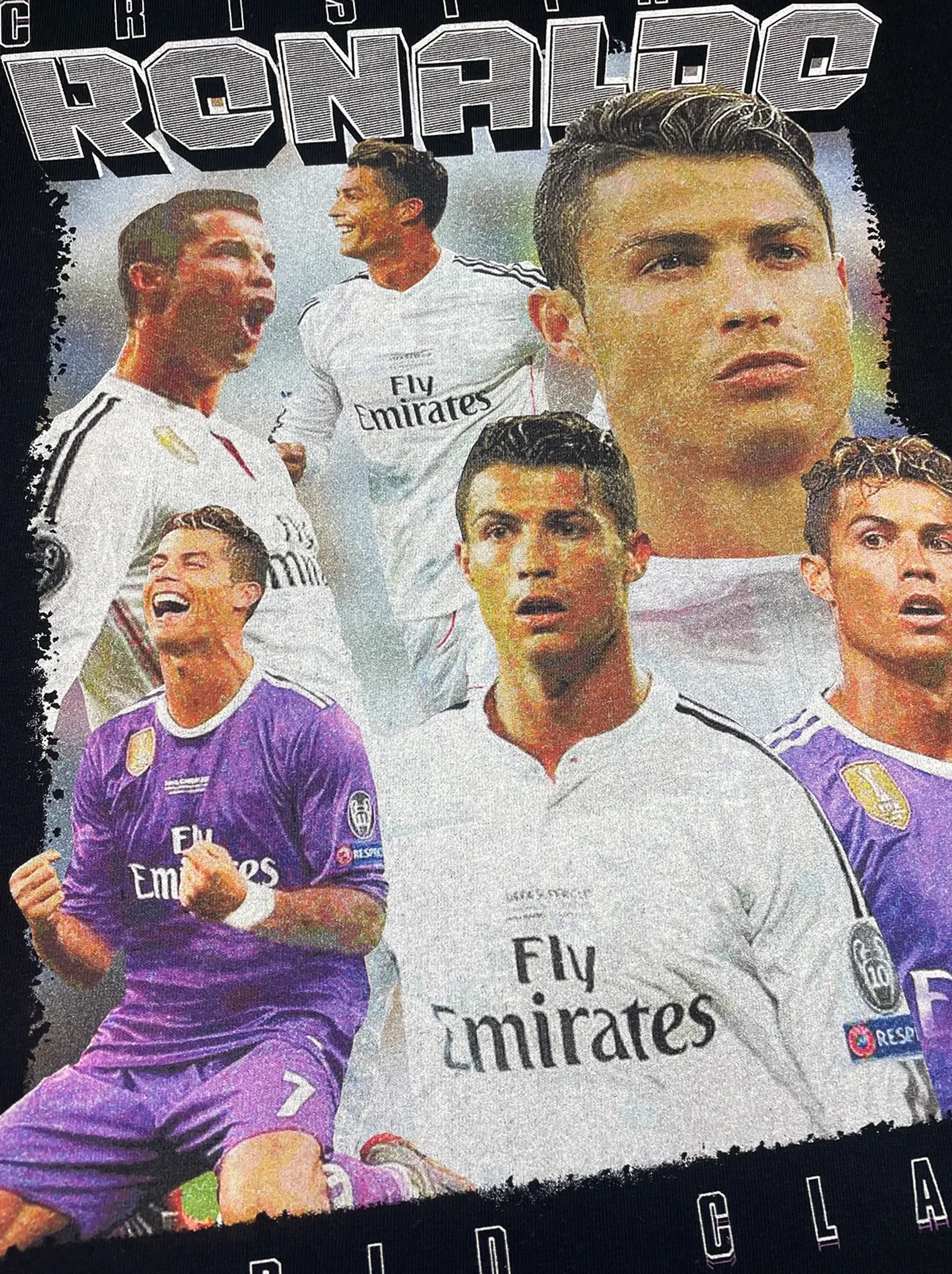 REAL MADRID CRISTIANO RONALDO BOOTLEG TEE, Small / Real Madrid / Black