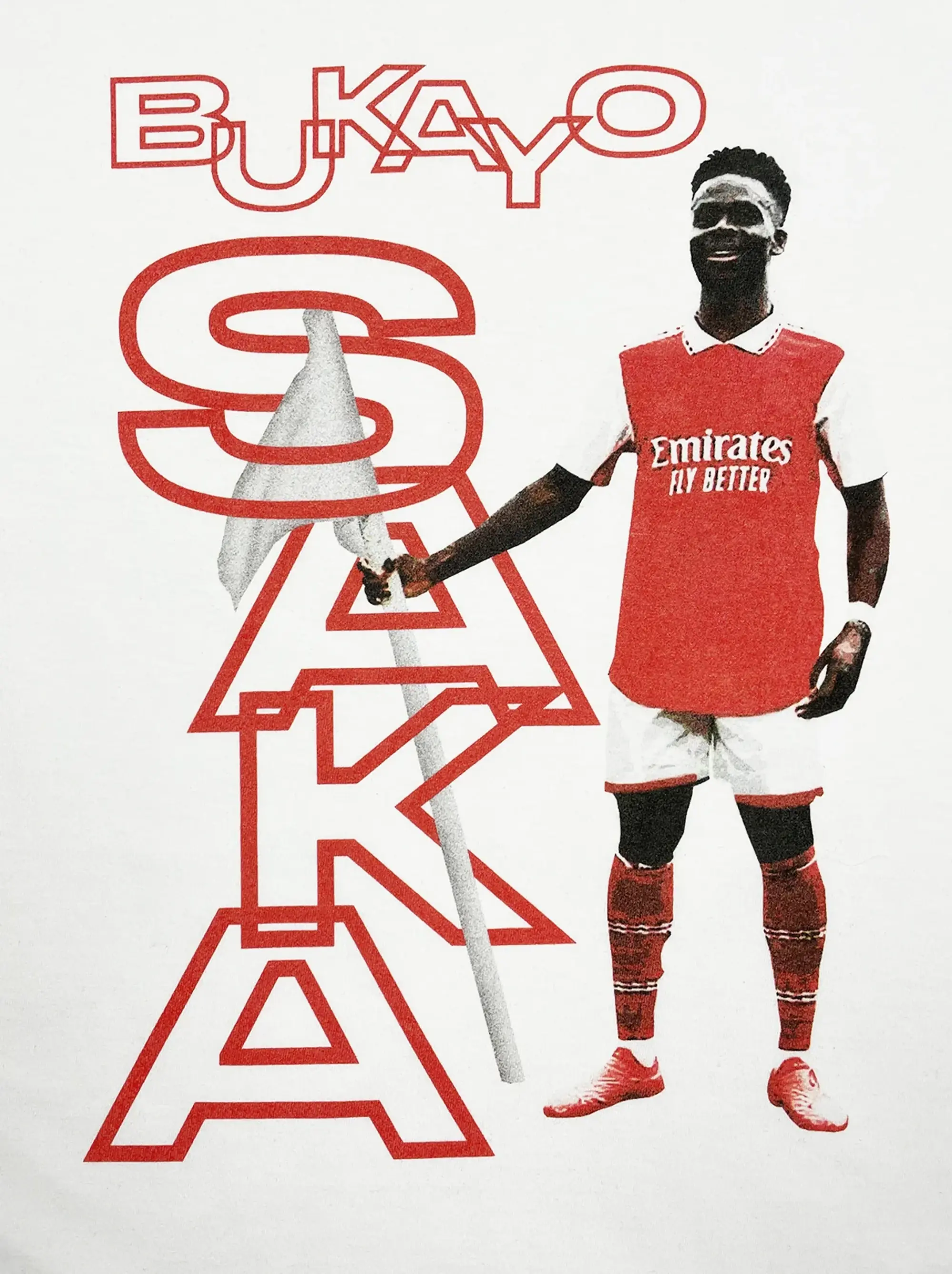 ARSENAL SAKA BOOTLEG TEE | Cult Kits, Small / Arsenal / Black