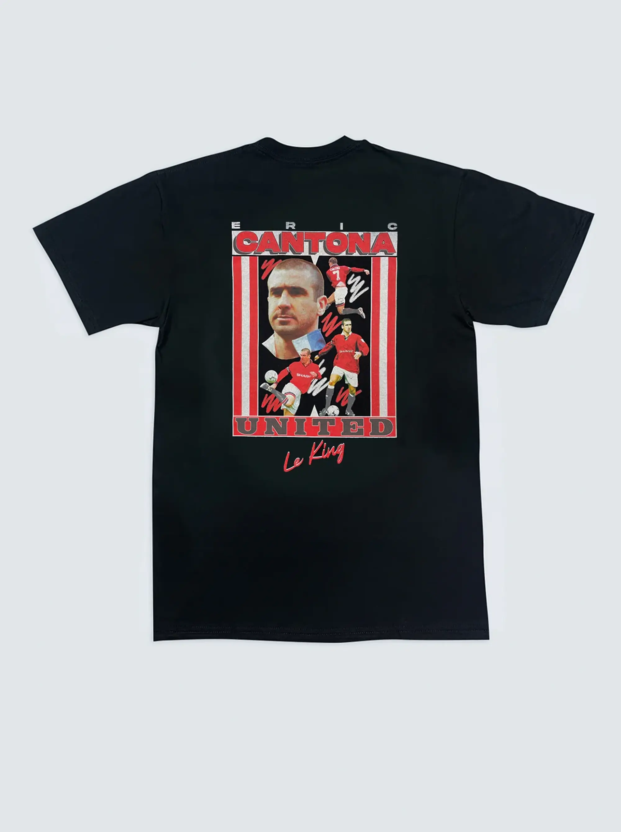 CANTONA 'LE KING' BOOTLEG TEE | Cult Kits, Small / Manchester United / White