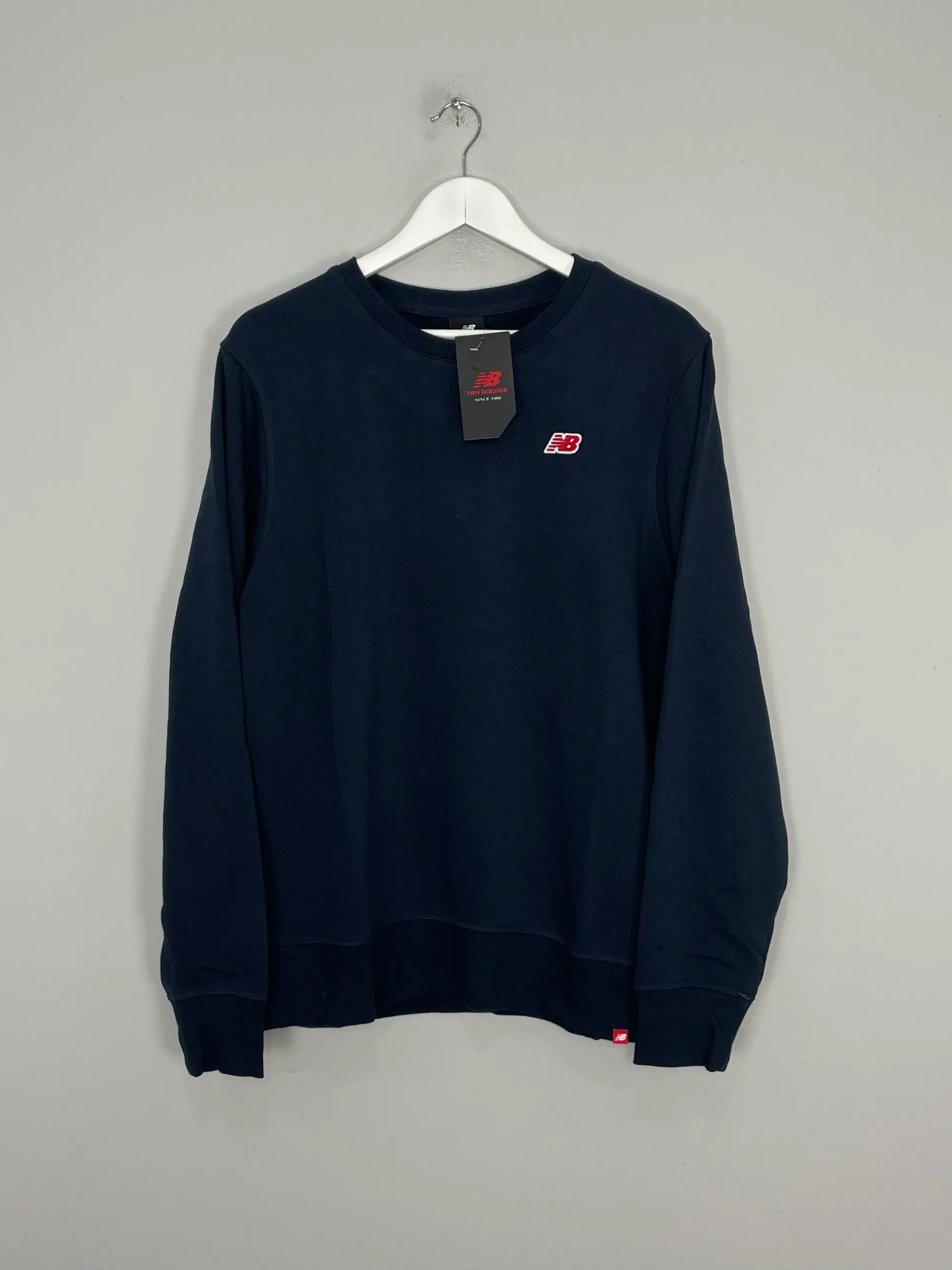 NEW BALANCE *BNWT* NAVY CREW NECK SWEATER (MULTIPLE SIZES) JUMPER, Small / Template / 2022