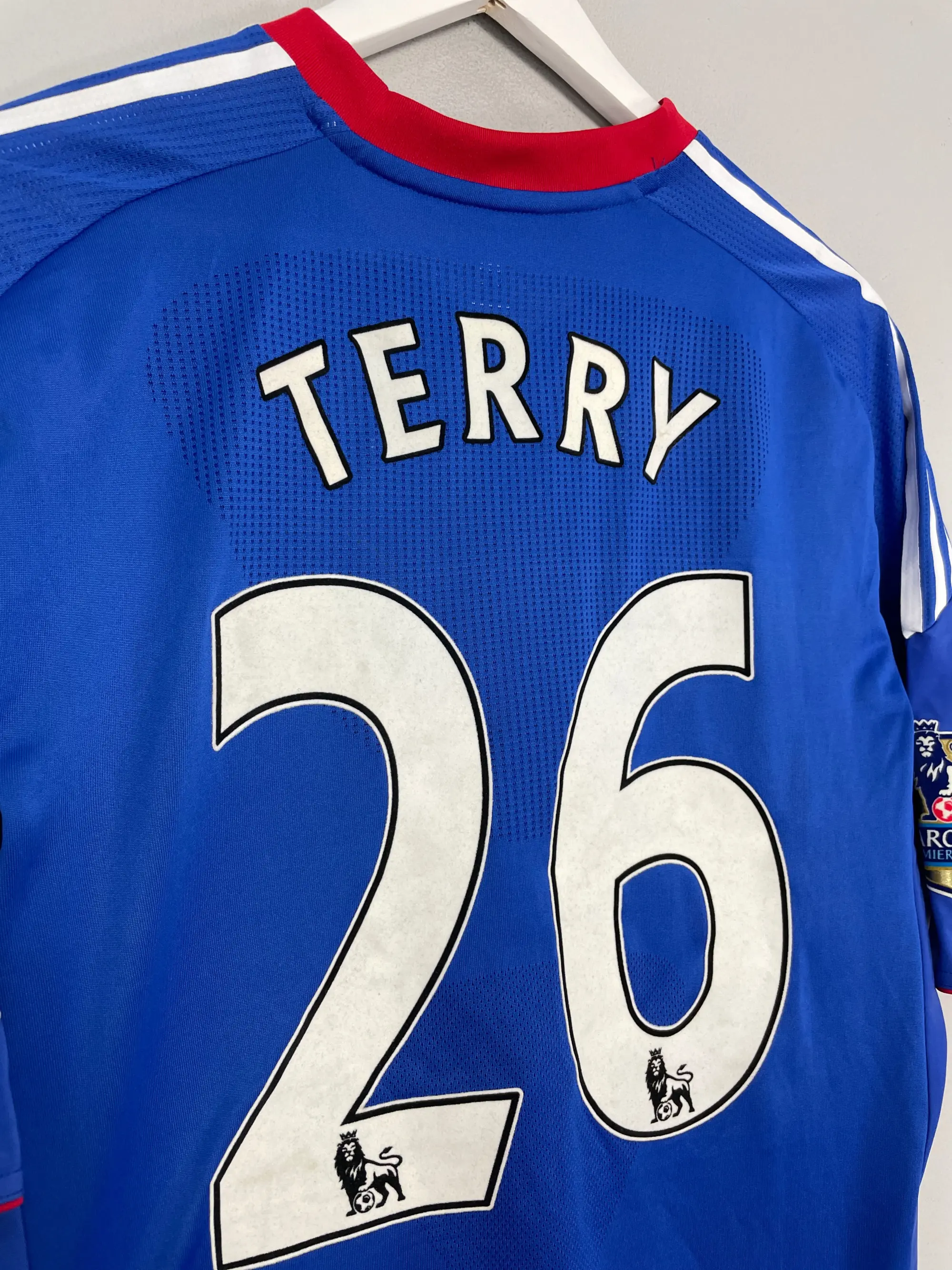 2010/11 CHELSEA MIKEL #17 *MATCH ISSUE* L/S HOME SHIRT (XL) ADIDAS