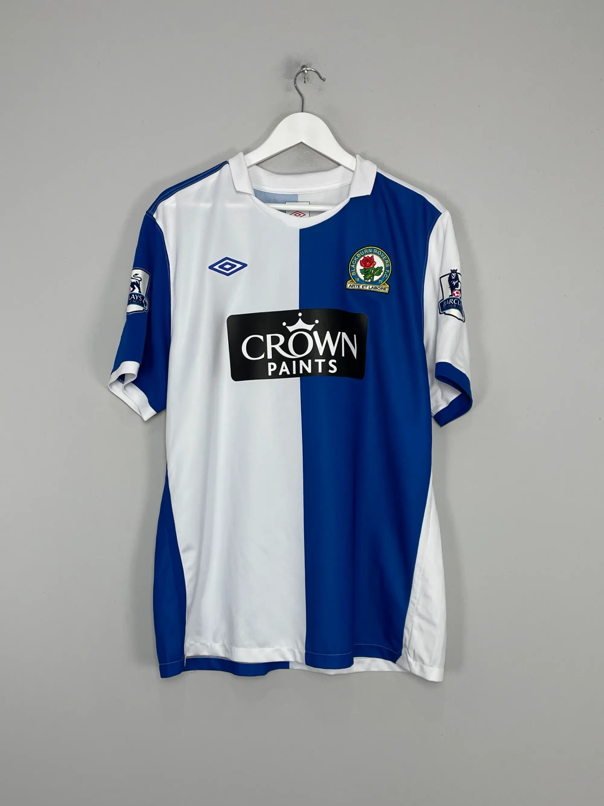 2010/11 BLACKBURN ROVERS BENJANI #21 *MATCH ISSUE* HOME SHIRT (XL) UMBRO