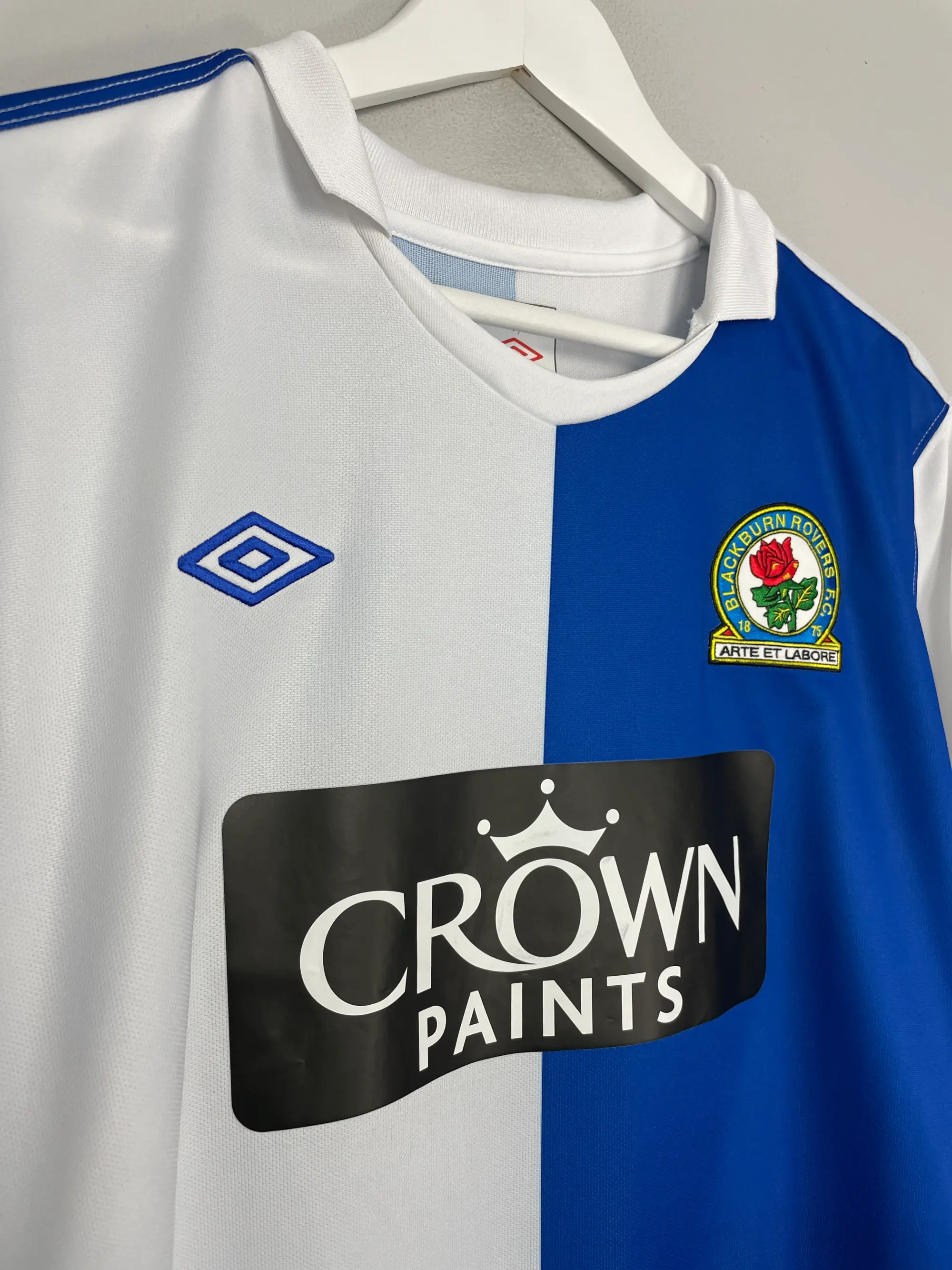 2010/11 BLACKBURN ROVERS BENJANI #21 *MATCH ISSUE* HOME SHIRT (XL) UMBRO