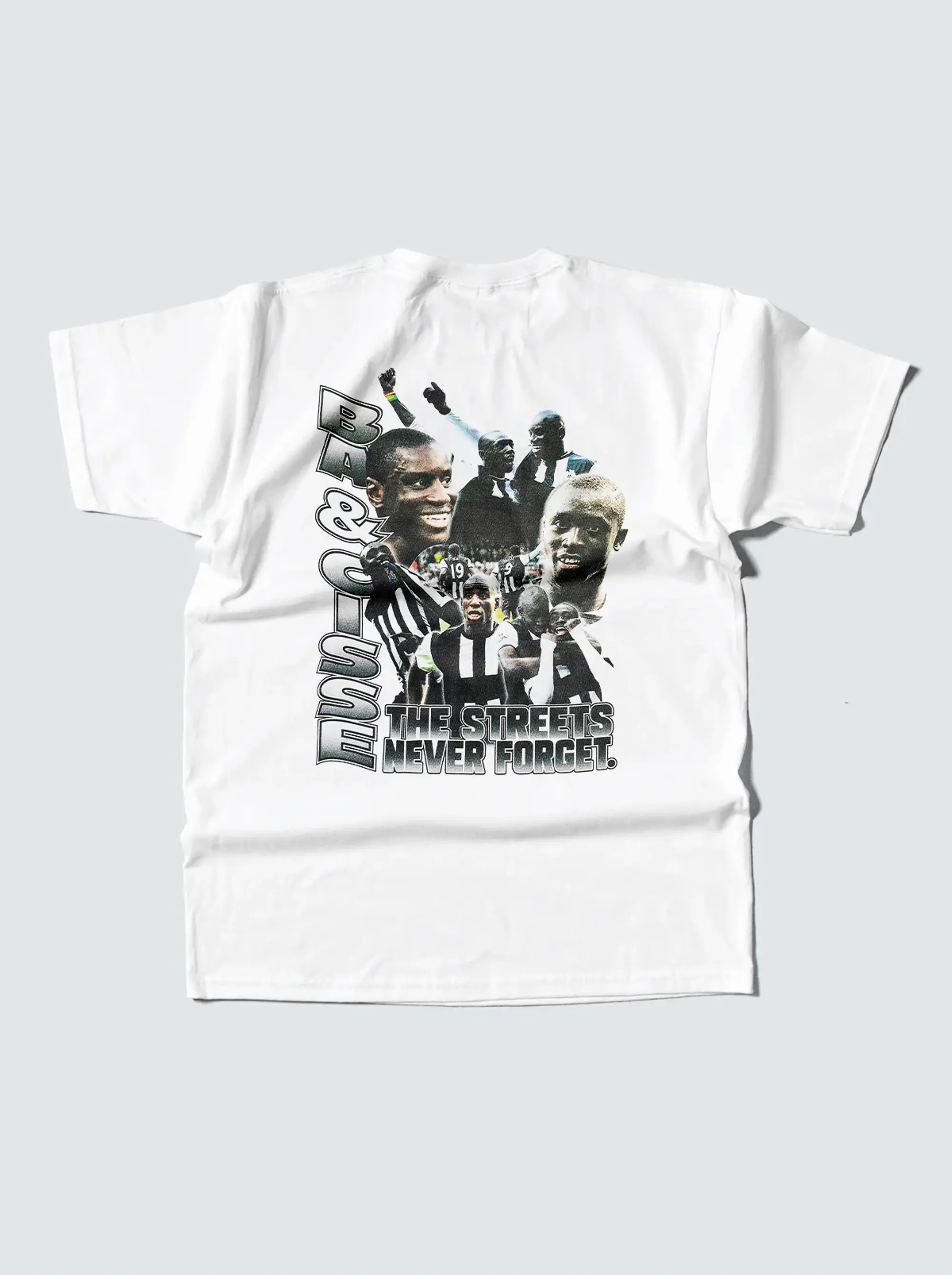 NEWCASTLE UNITED BA & CISSE BOOTLEG TEE | Cult Kits, Small / Newcastle / Black