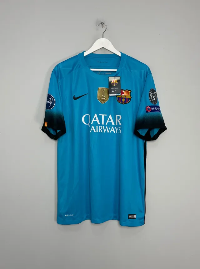 2015/16 BARCELONA INIESTA #8 *BNWT* C/L THIRD SHIRT (XL