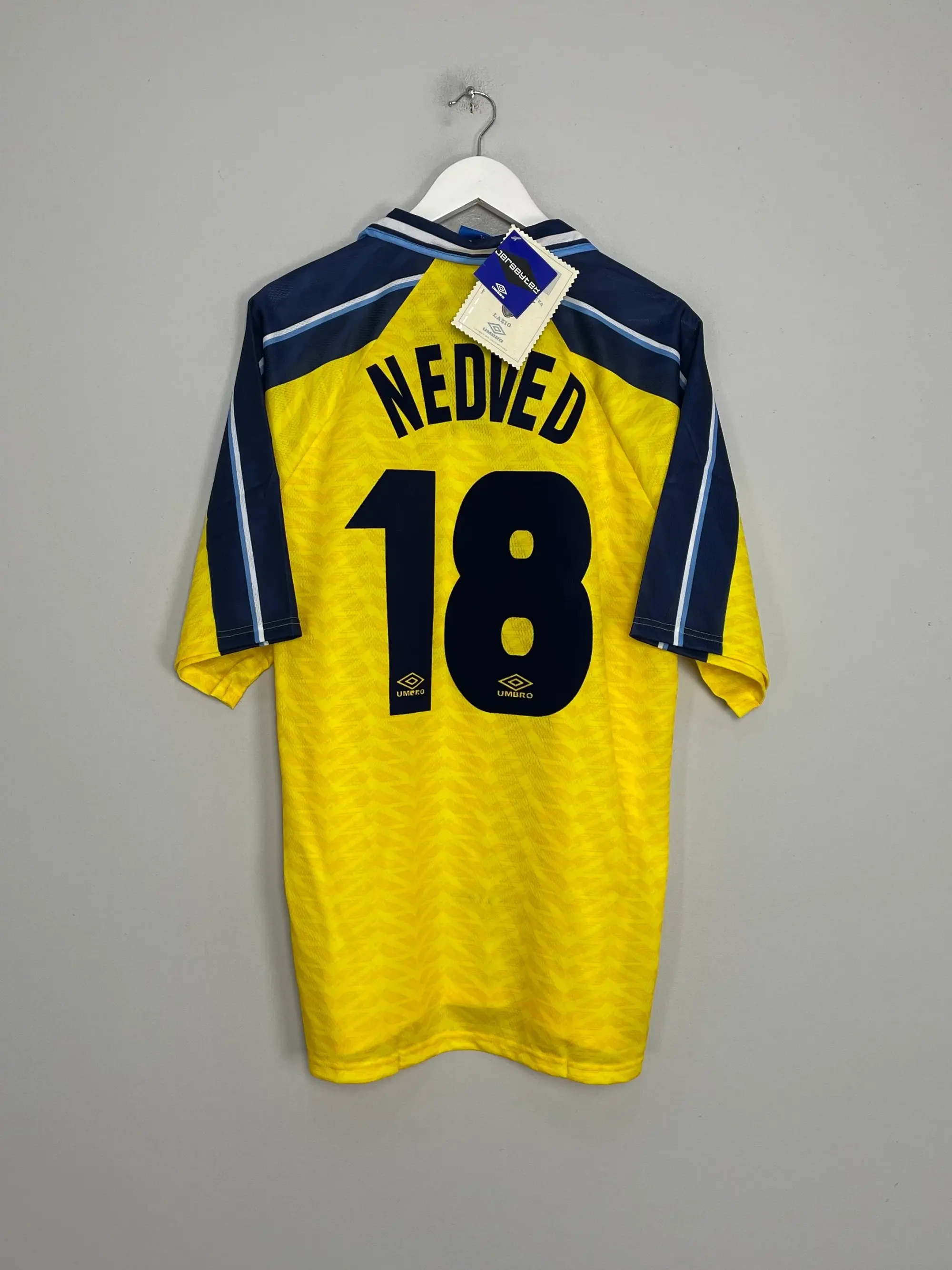 1996/98 LAZIO NEDVED #18 *BNWT* AWAY SHIRT (XXL) UMBRO