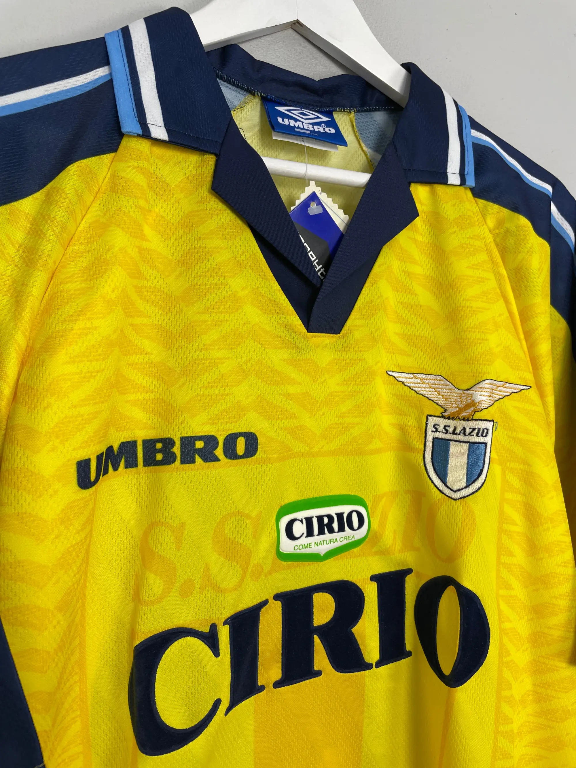 1996/98 LAZIO NEDVED #18 *BNWT* AWAY SHIRT (XXL) UMBRO