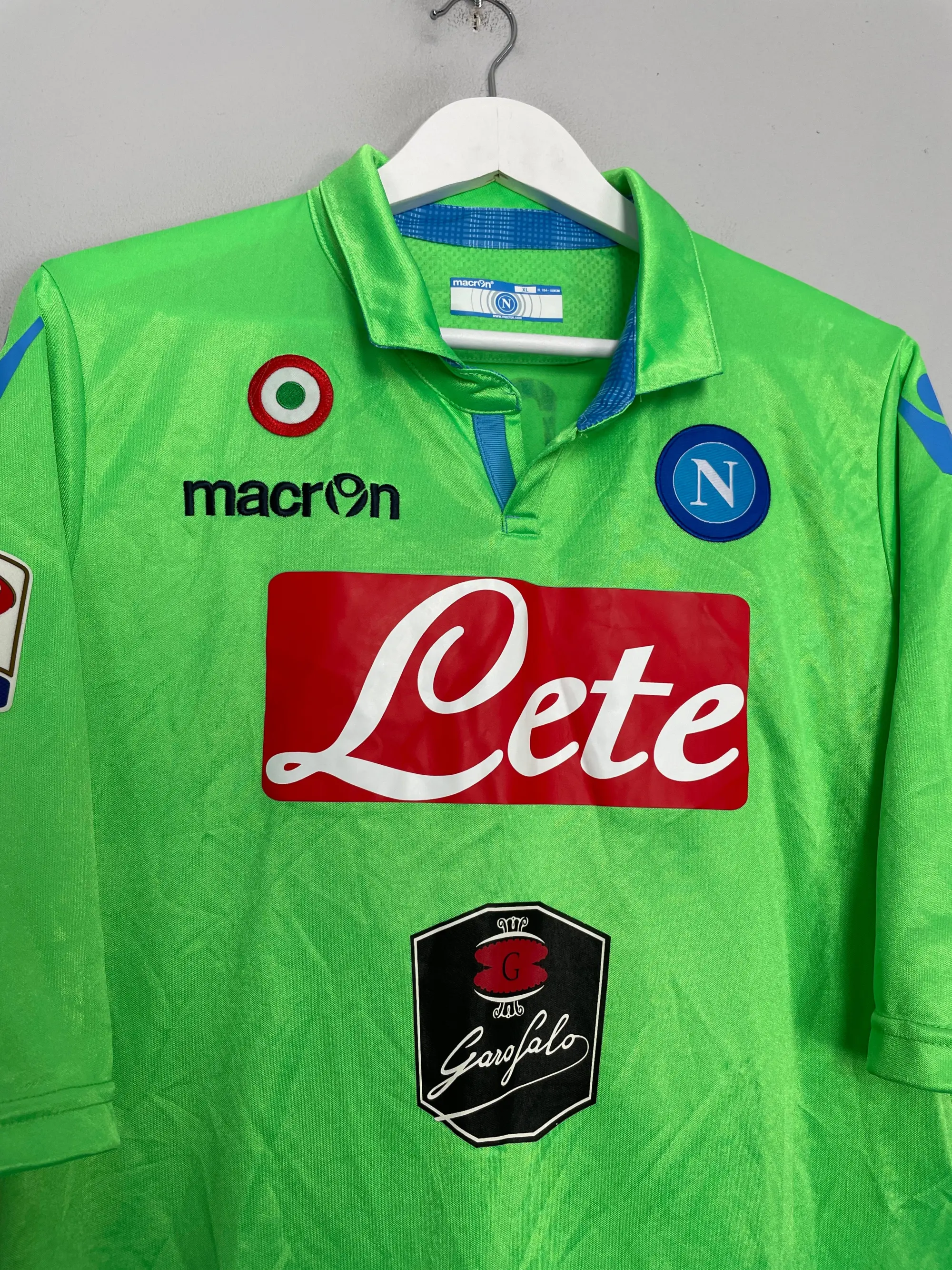 2014/15 NAPOLI COLOMBO #15 *MATCH ISSUE* GK SHIRT (XL) MACRON