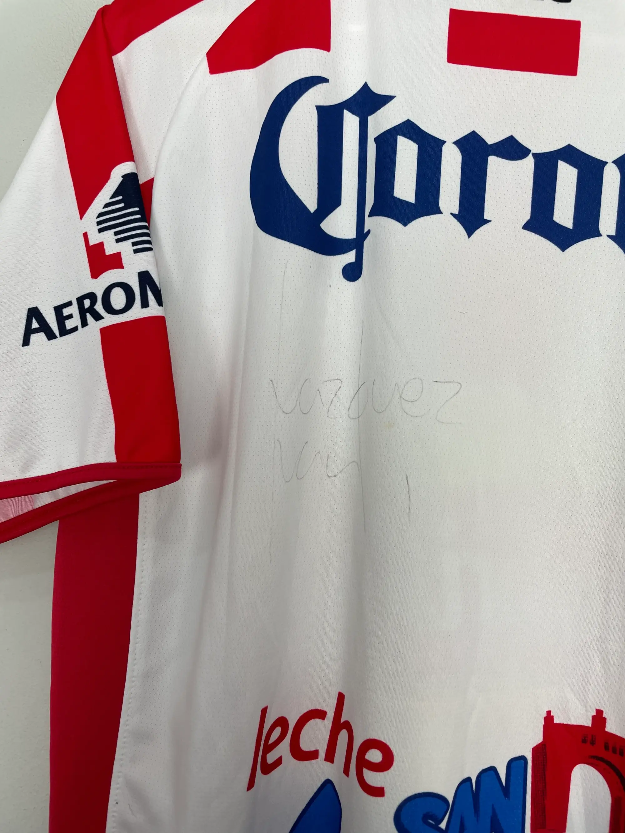 2008/09 NECAXA *SQUAD SIGNED* HOME SHIRT (M) VOIT