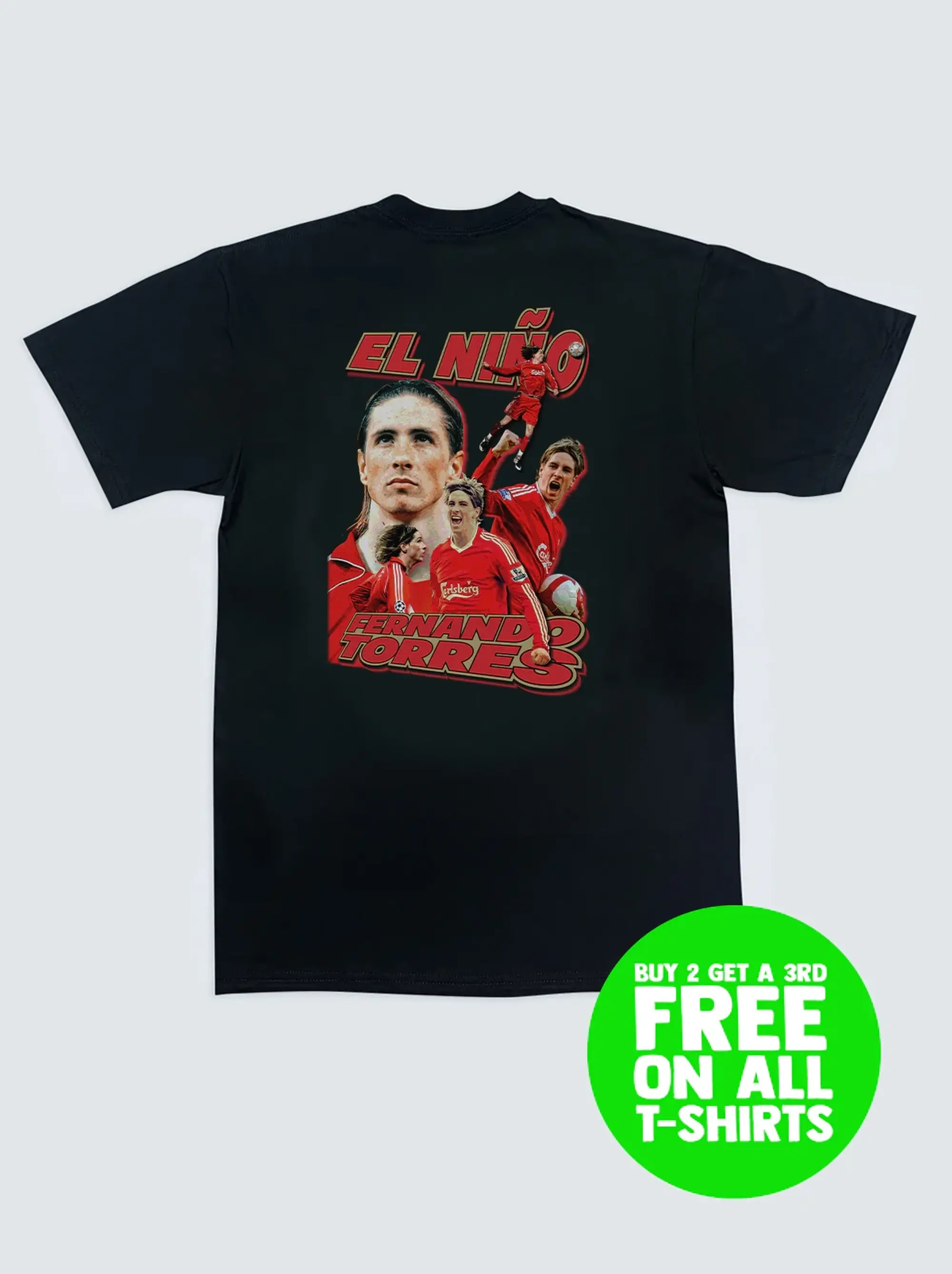 LIVERPOOL EL NIÑO TORRES BOOTLEG TEE, Small / Liverpool / Black
