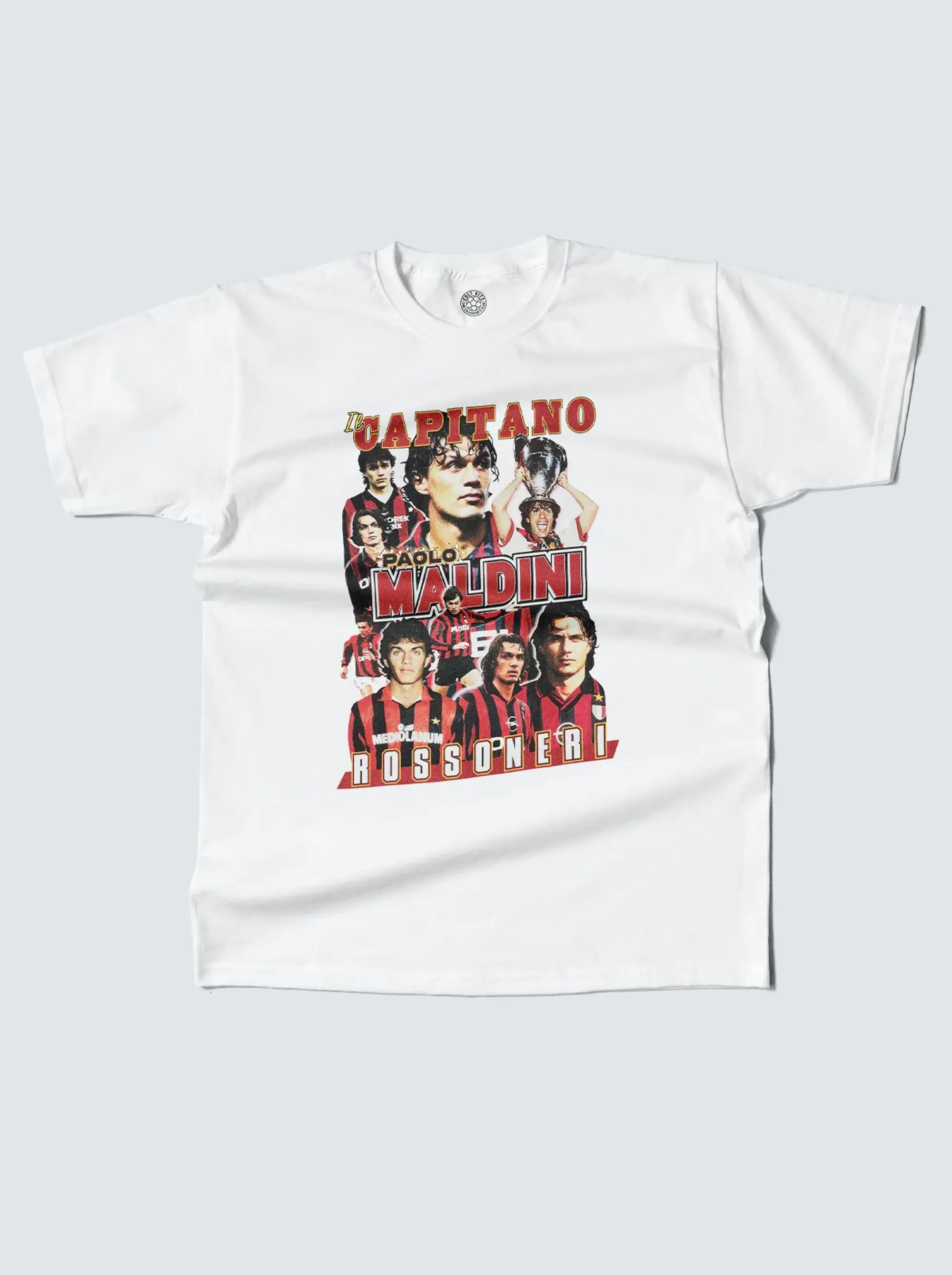 AC MILAN IL CAPITANO MALDINI BOOTLEG TEE, Small / AC Milan / White