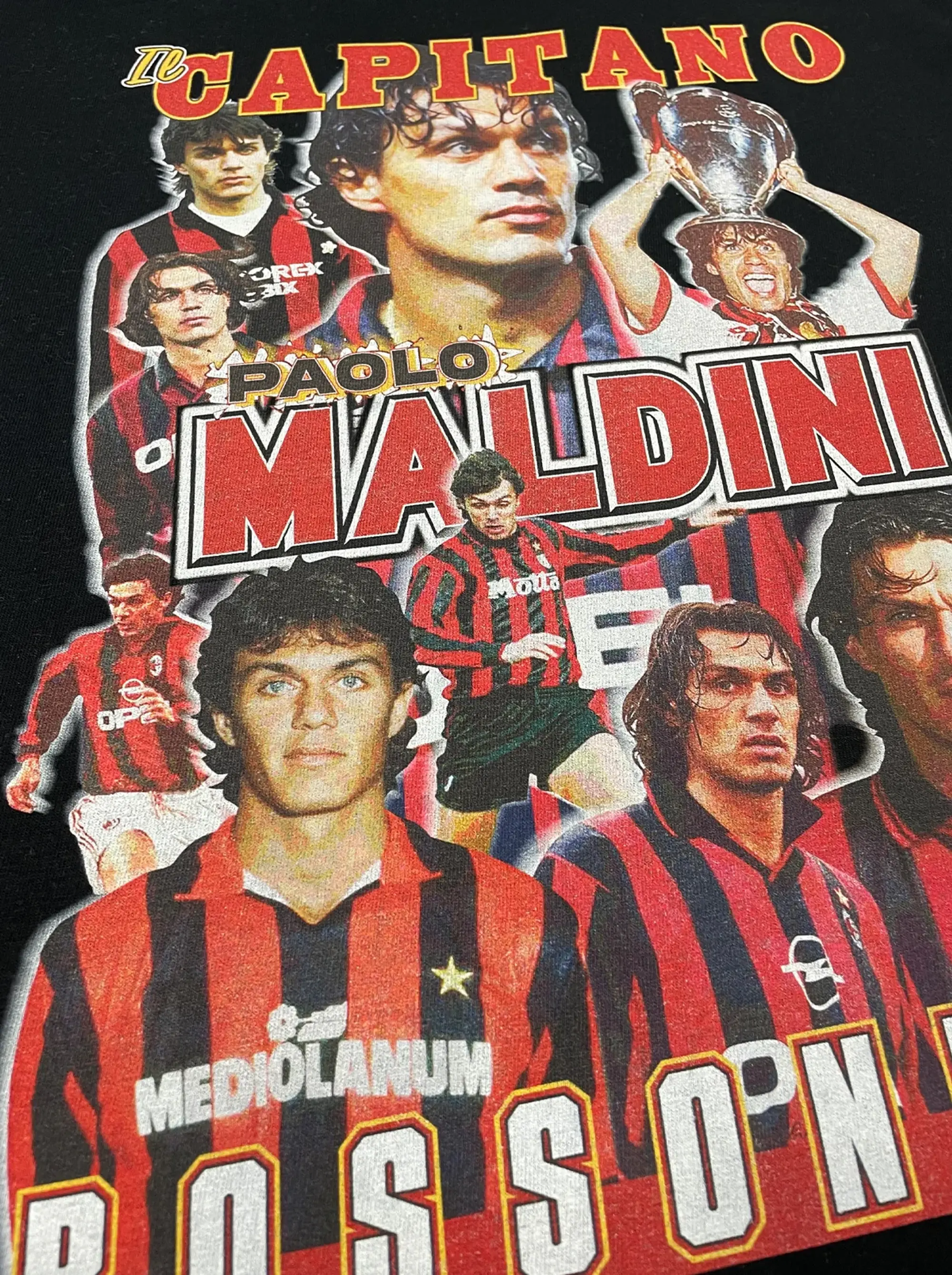 AC MILAN IL CAPITANO MALDINI BOOTLEG TEE | Cult Kits, Small / AC Milan / White
